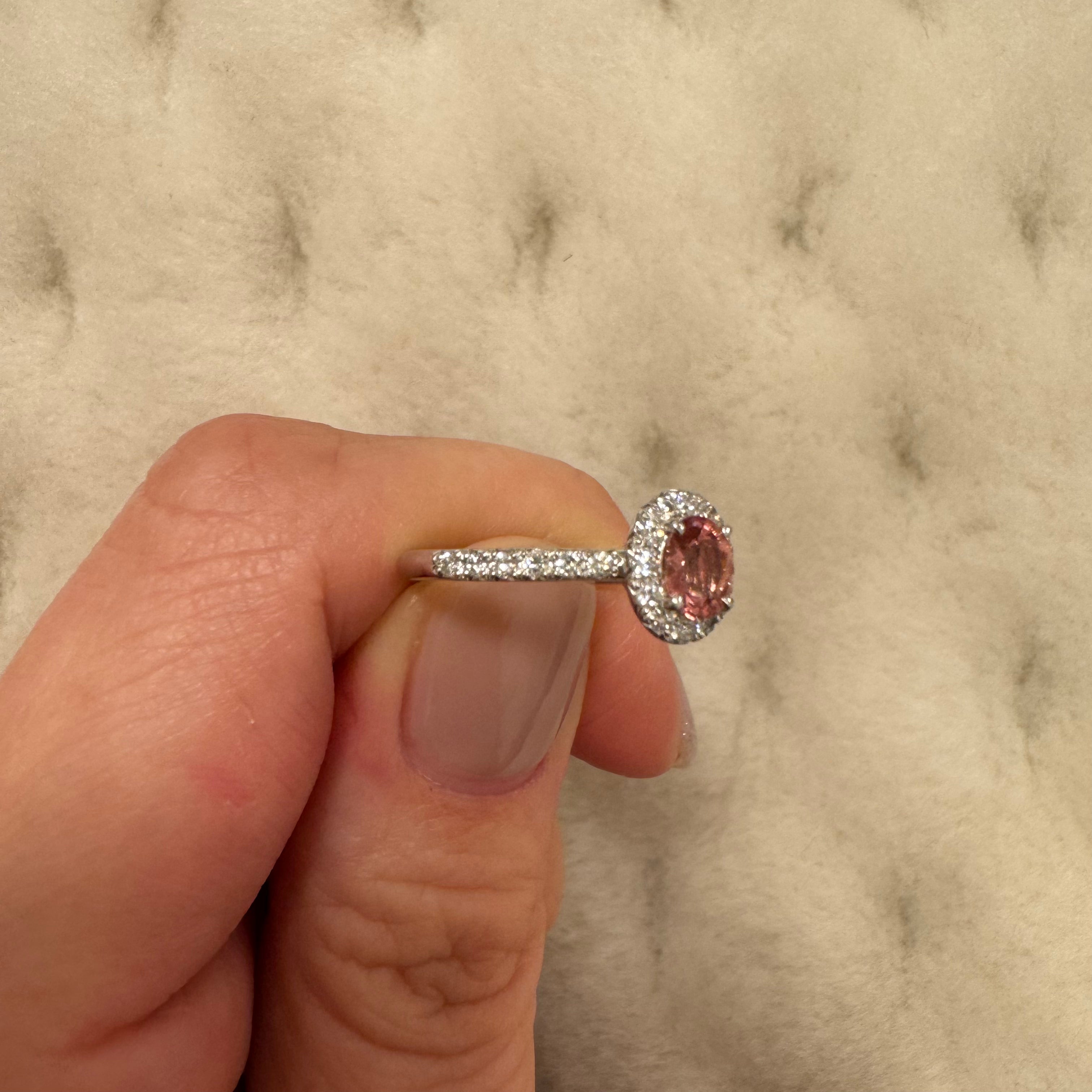 48-パパラチア(0.5ct)OV PTリング〜特品｜AYAKO SAKURAI（櫻井 彩子（サクライ アヤコ））公式通販サイト