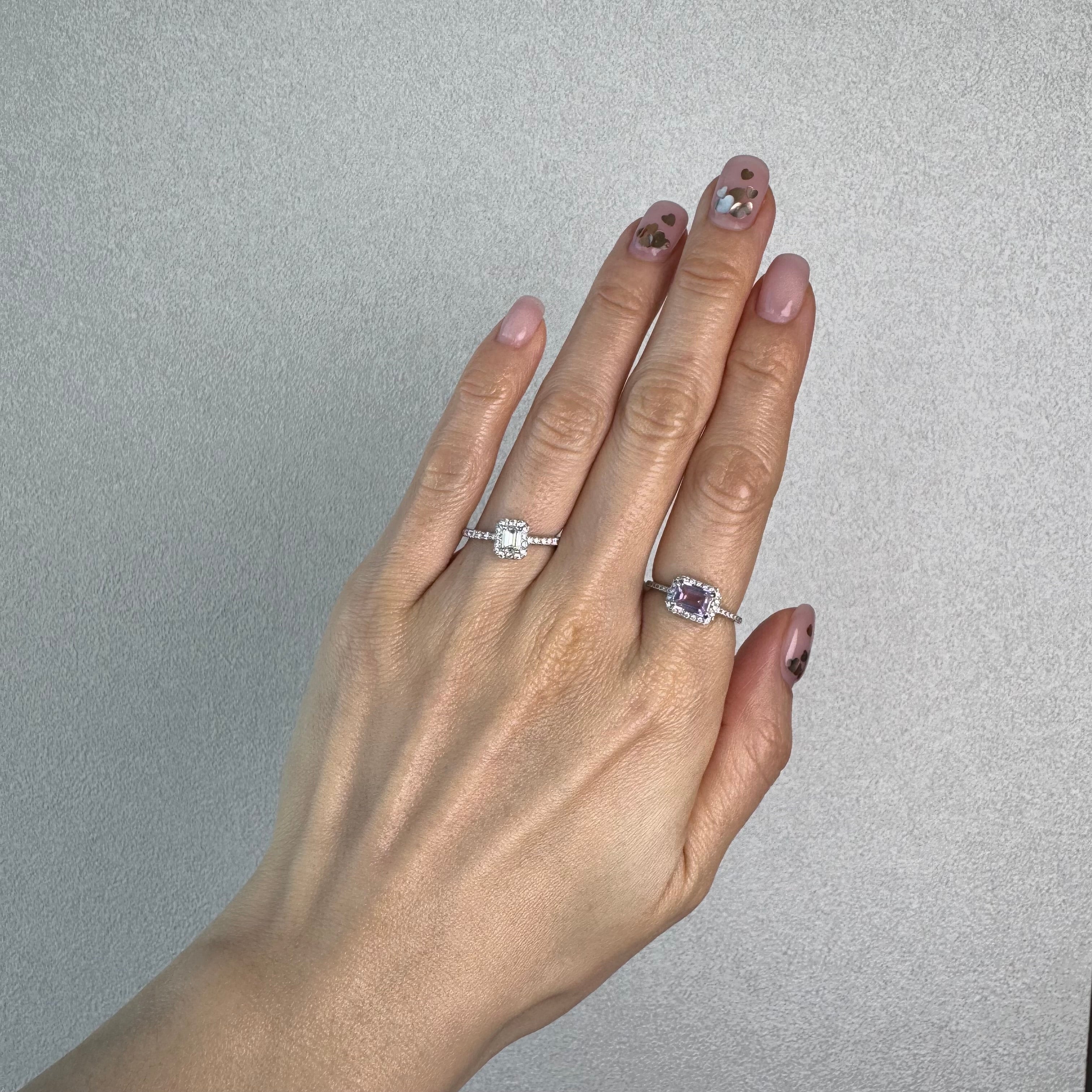 4［一点物/オルコスEM角］リング ダイヤ 0.3ct SQ PT K18YG