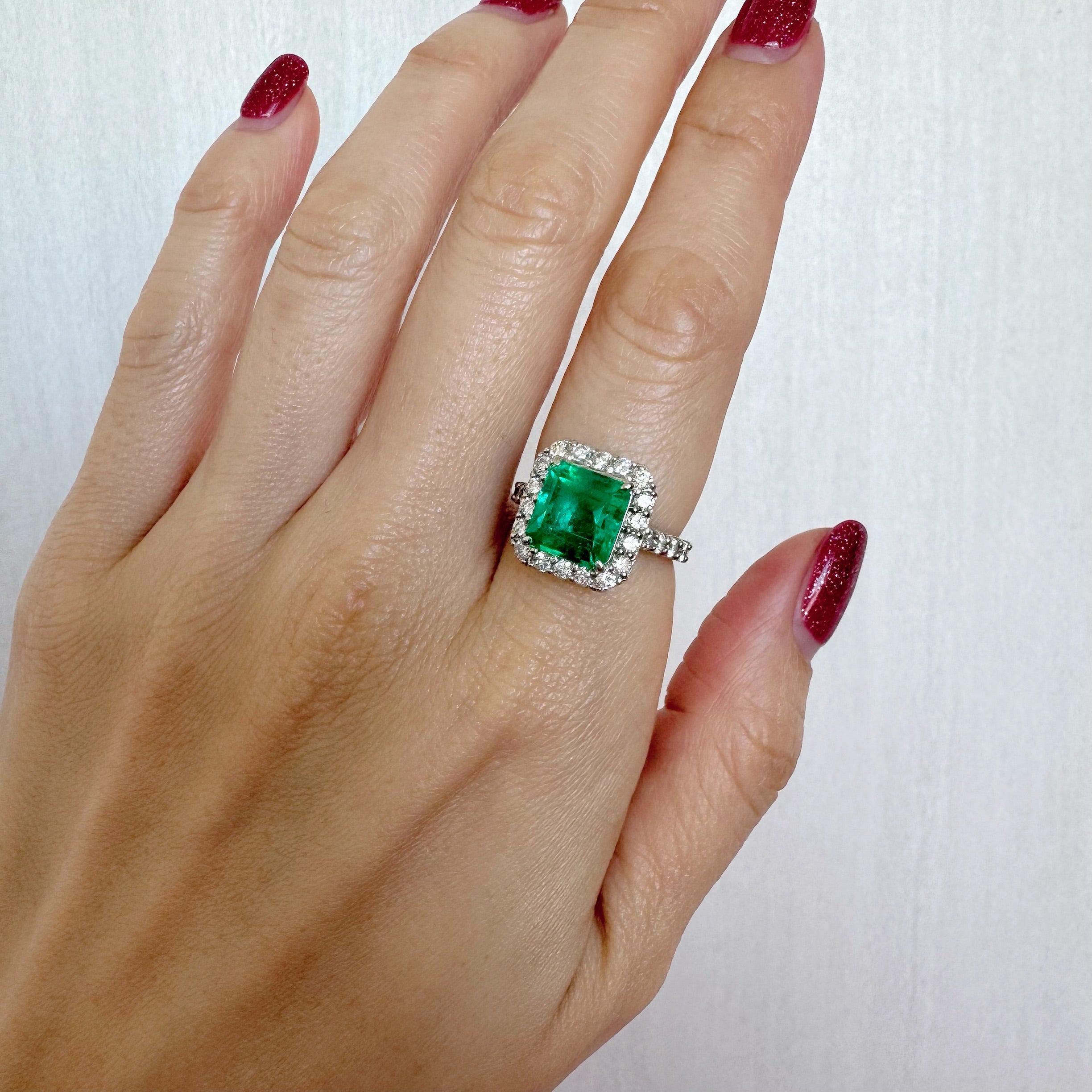 69［一点物］リング エメラルド 3ct SQ PT