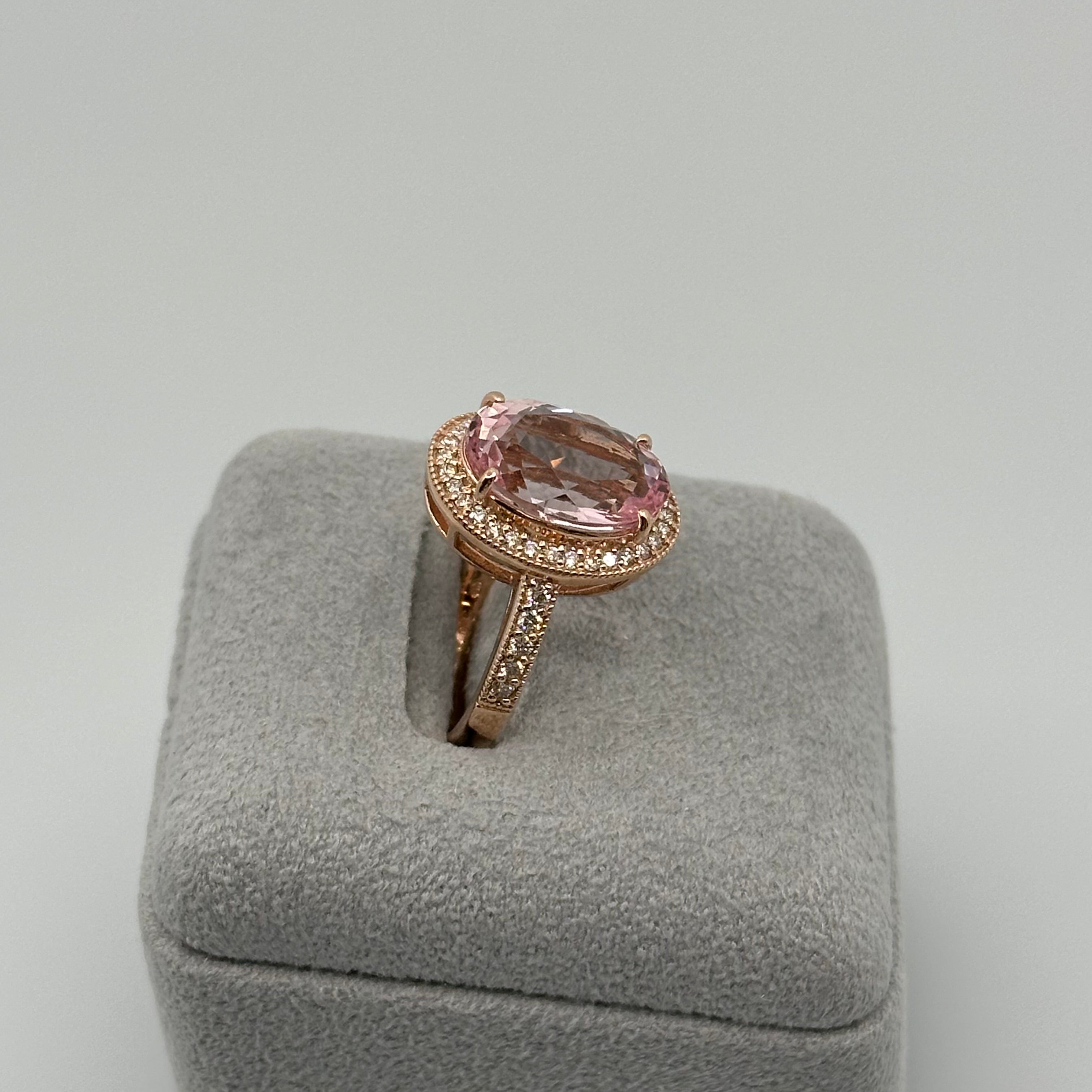 ［一点物/ローラ］リング モルガナイト 5ct OV K18PG