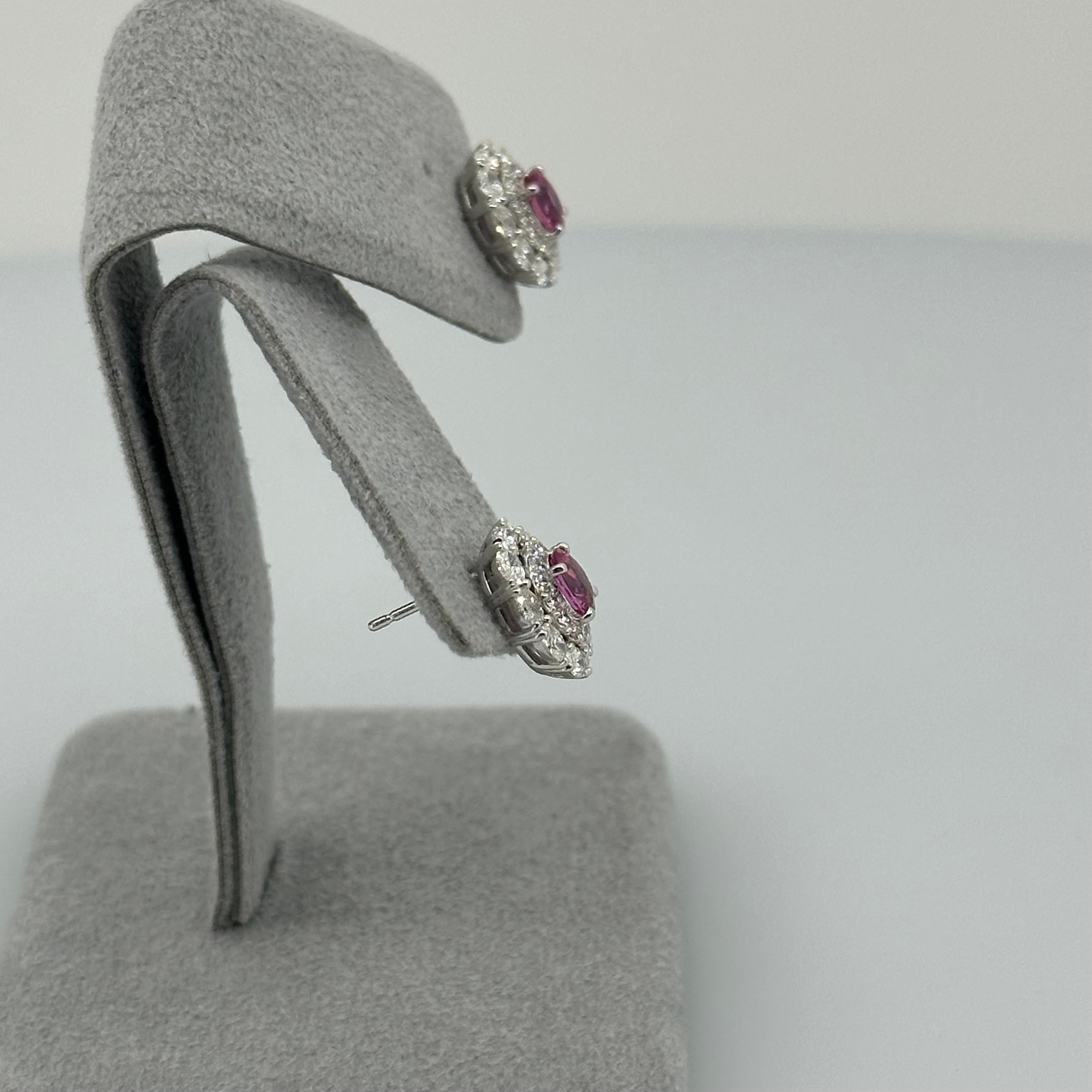 ［新作/一点物/ビオラ］ピアス NH ピンクサファイア0.5ct前後 OV