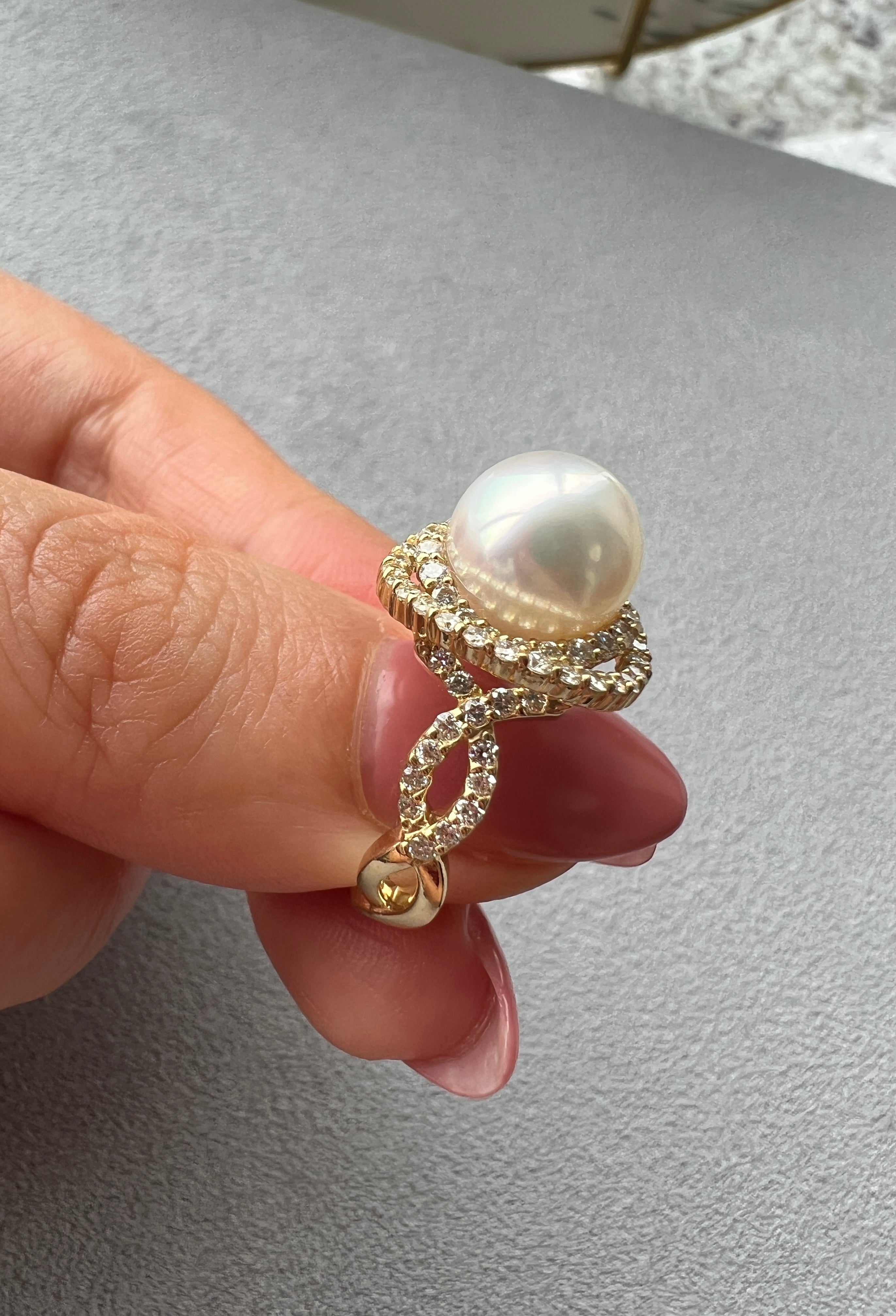 [薔薇の精］リング あこや真珠9mm