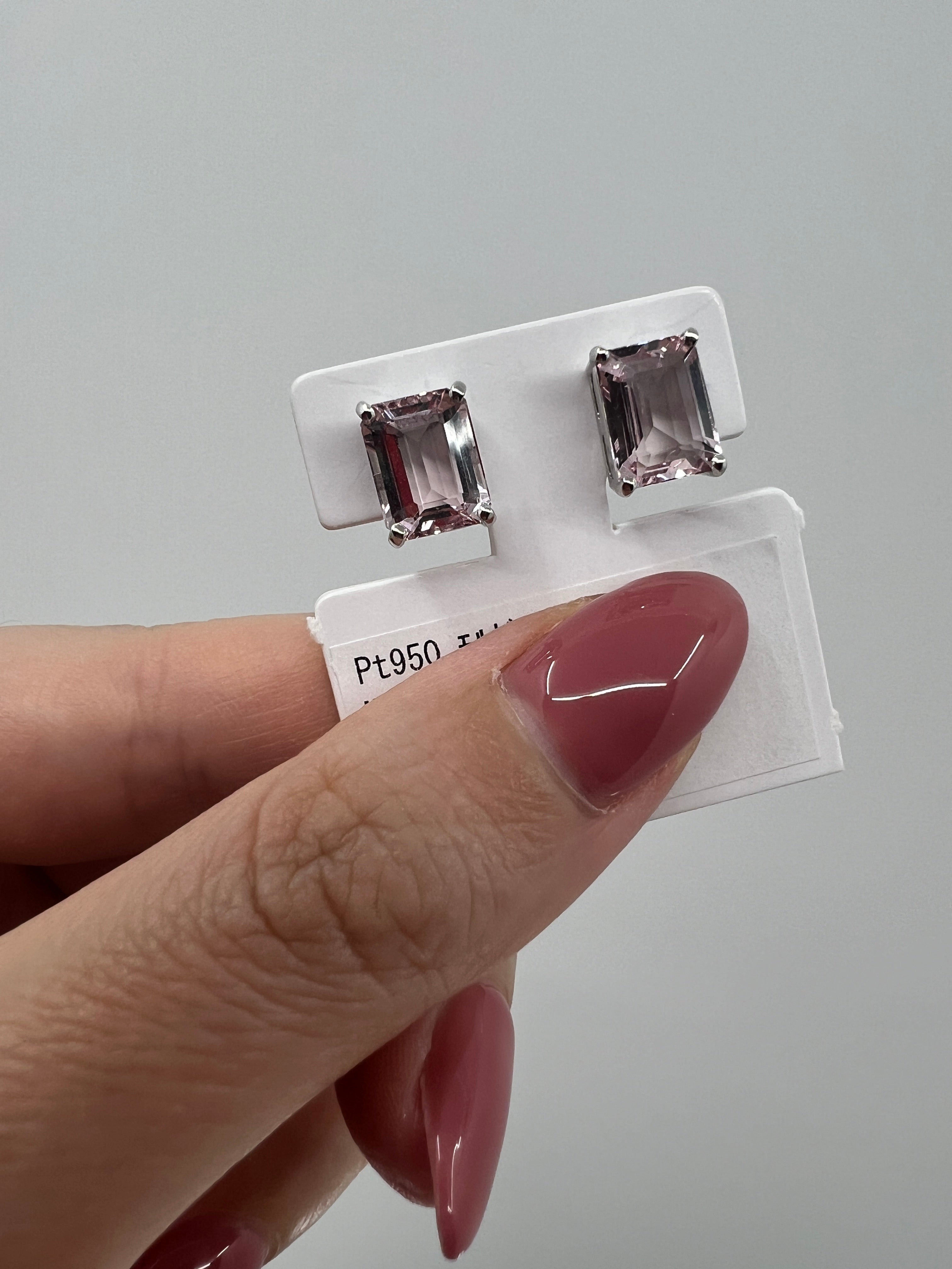 ［フロリナ］ピアス モルガナイト 2ct前後×2 SQ