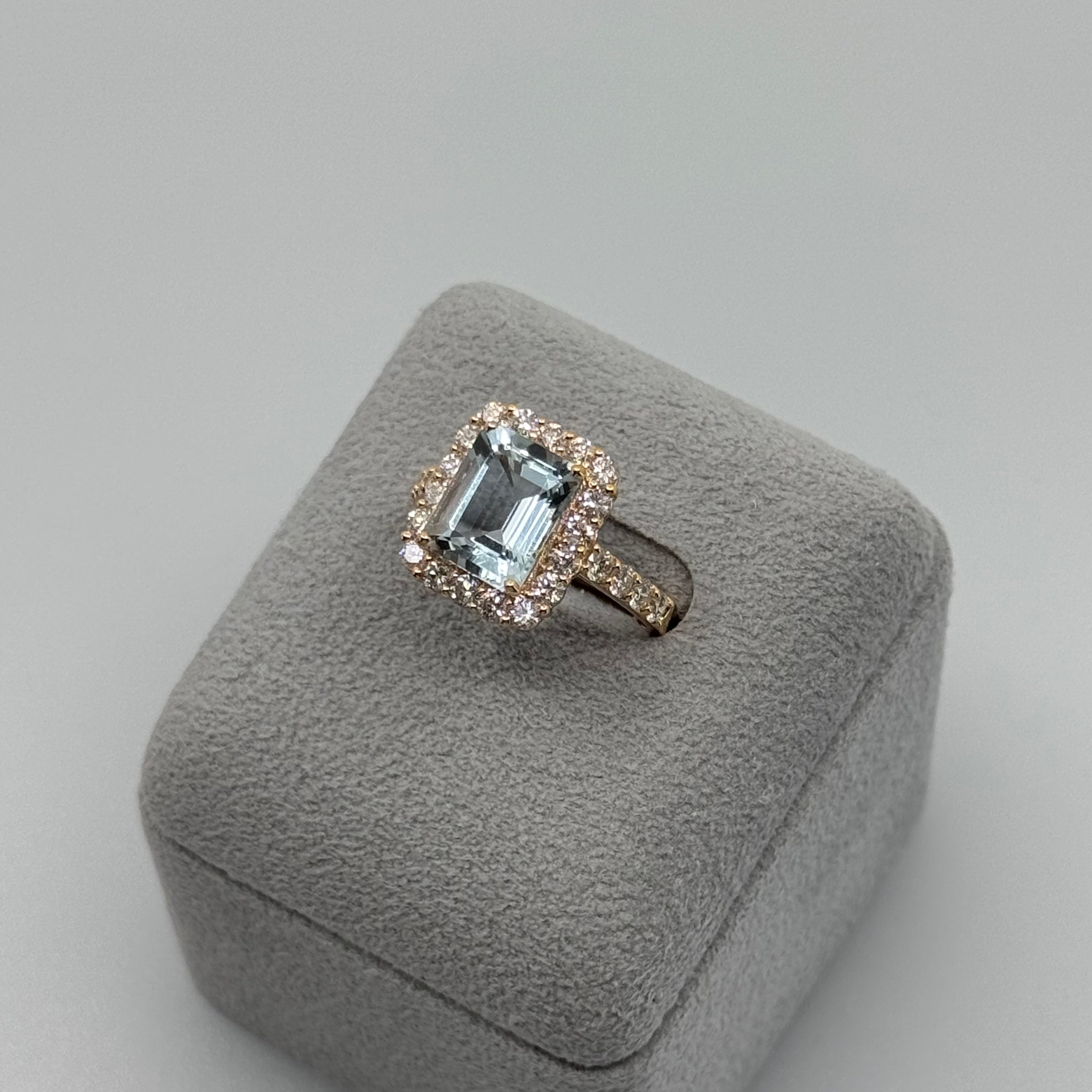 ［湖のドレス］リング アクアマリン