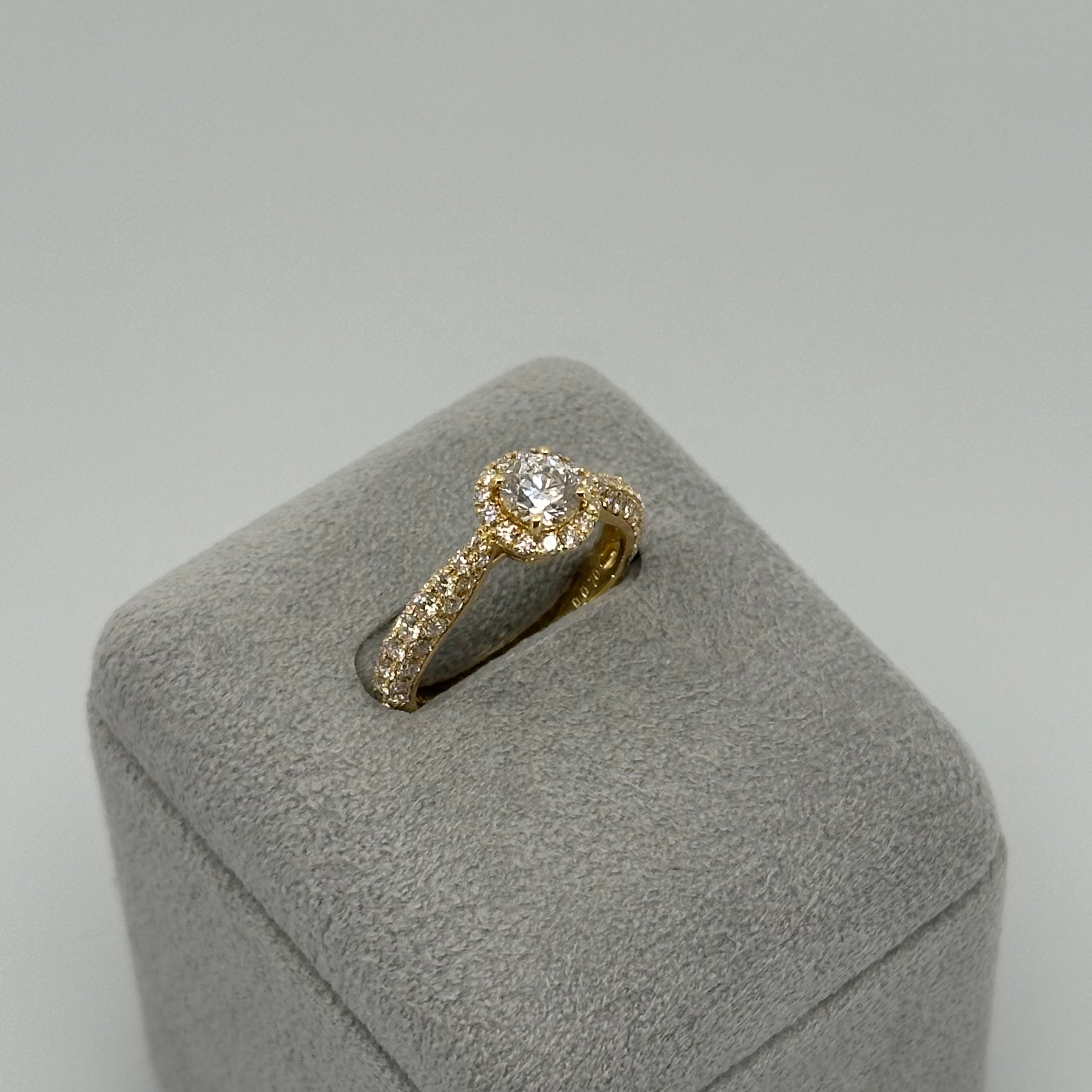 3［一点物/パリの小路］リング ダイヤ0.5ct前後 RO K18YG/PT