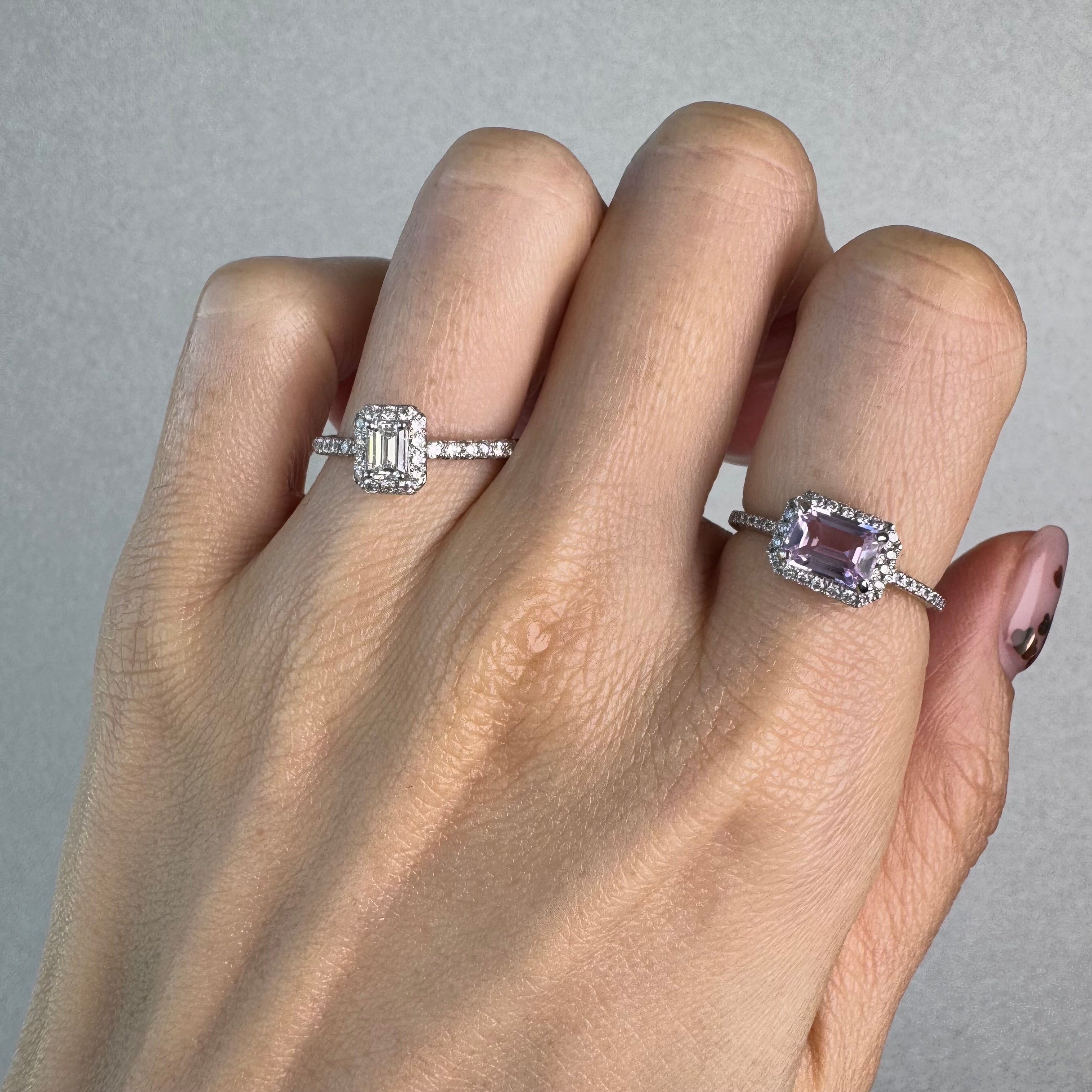 4［一点物/オルコスEM角］リング ダイヤ 0.3ct SQ PT K18YG