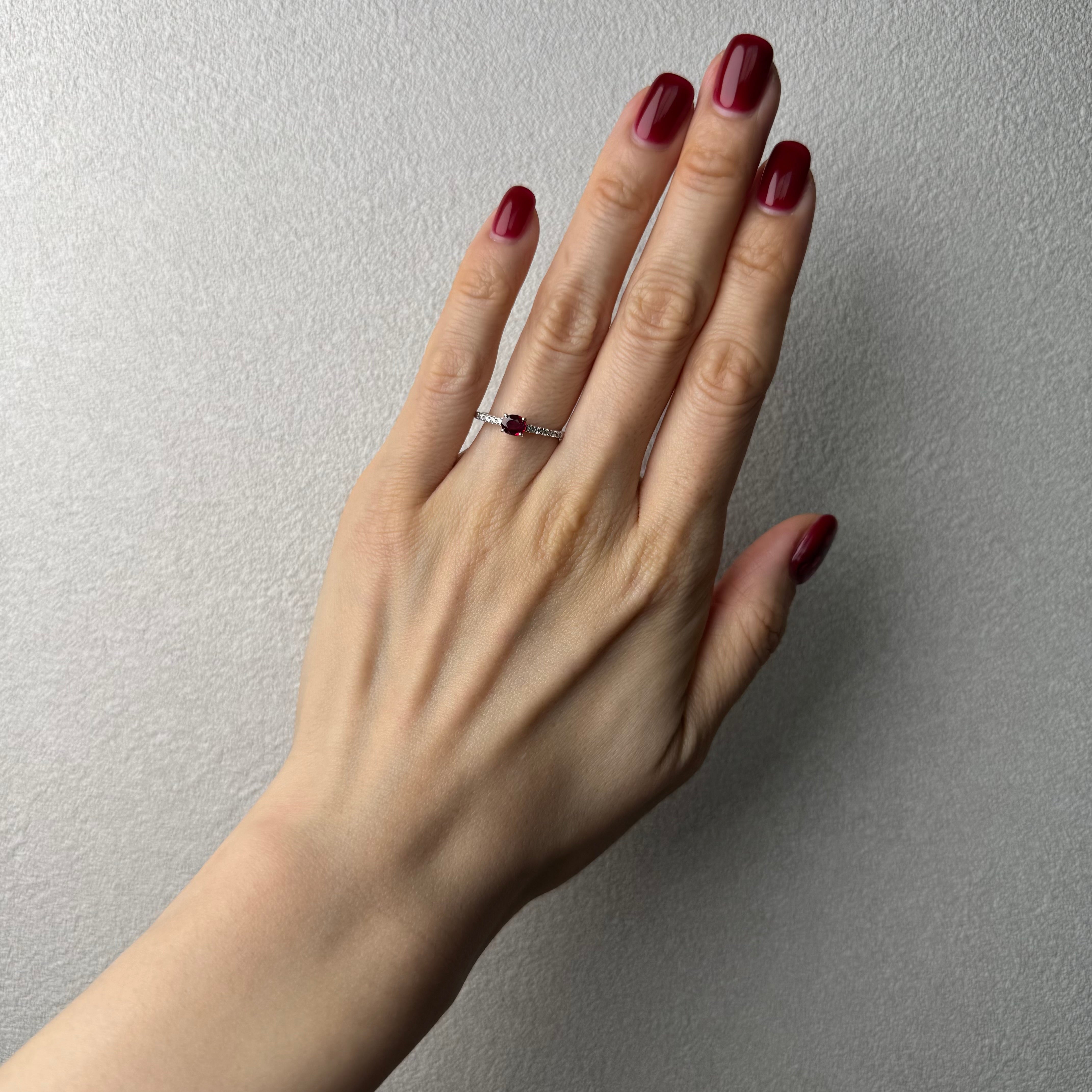 82［一点物］リング ルビー 0.4ct前後 OV PT