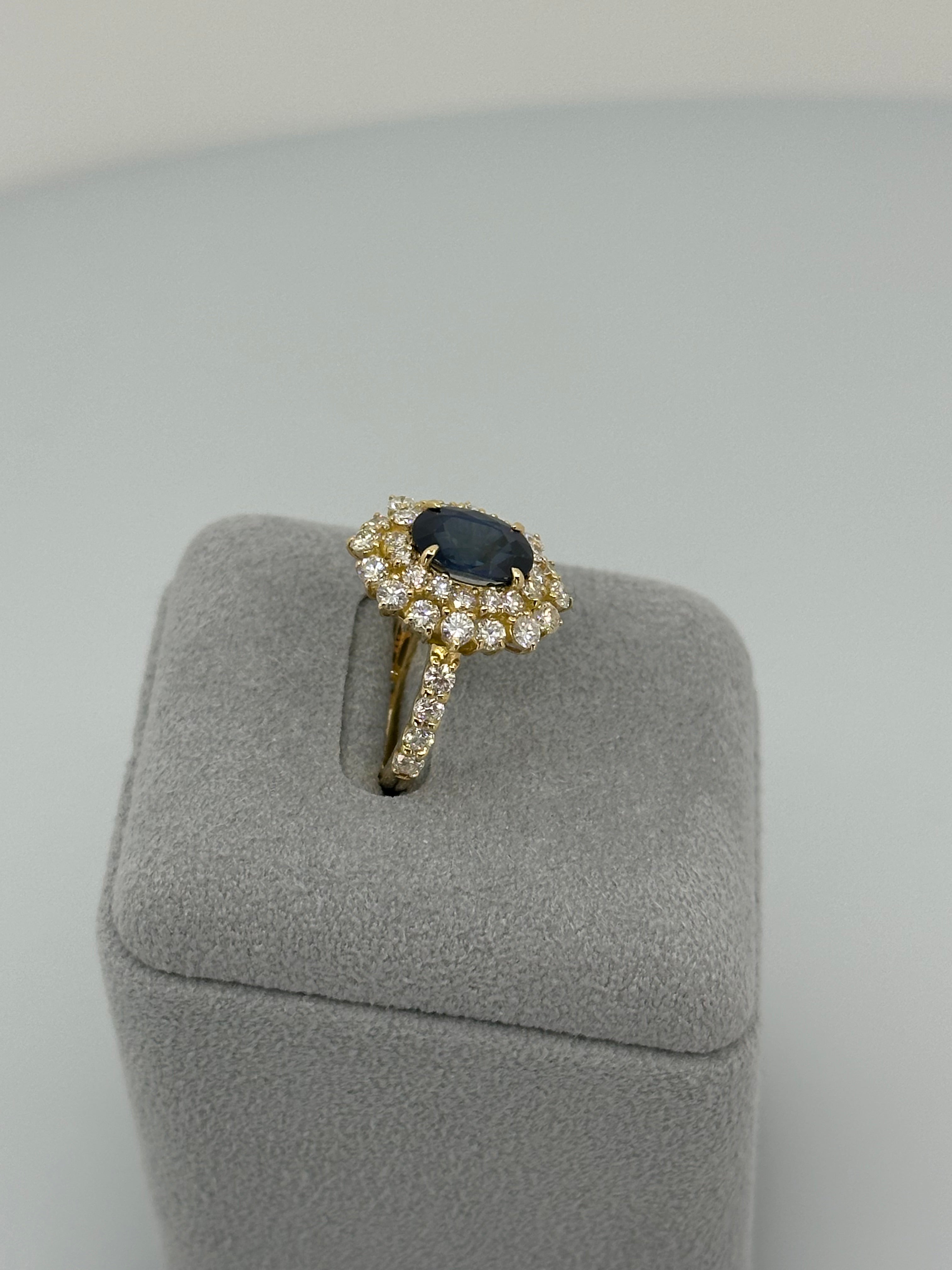 ［一点物］リング サファイア 2.2ct OV YG