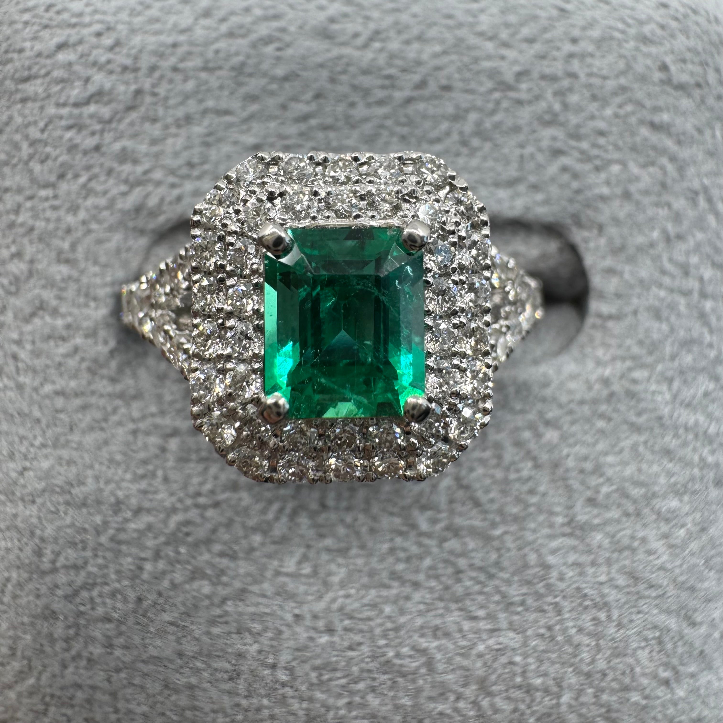 9［一点物］リング エメラルド 0.7ct SQ PT