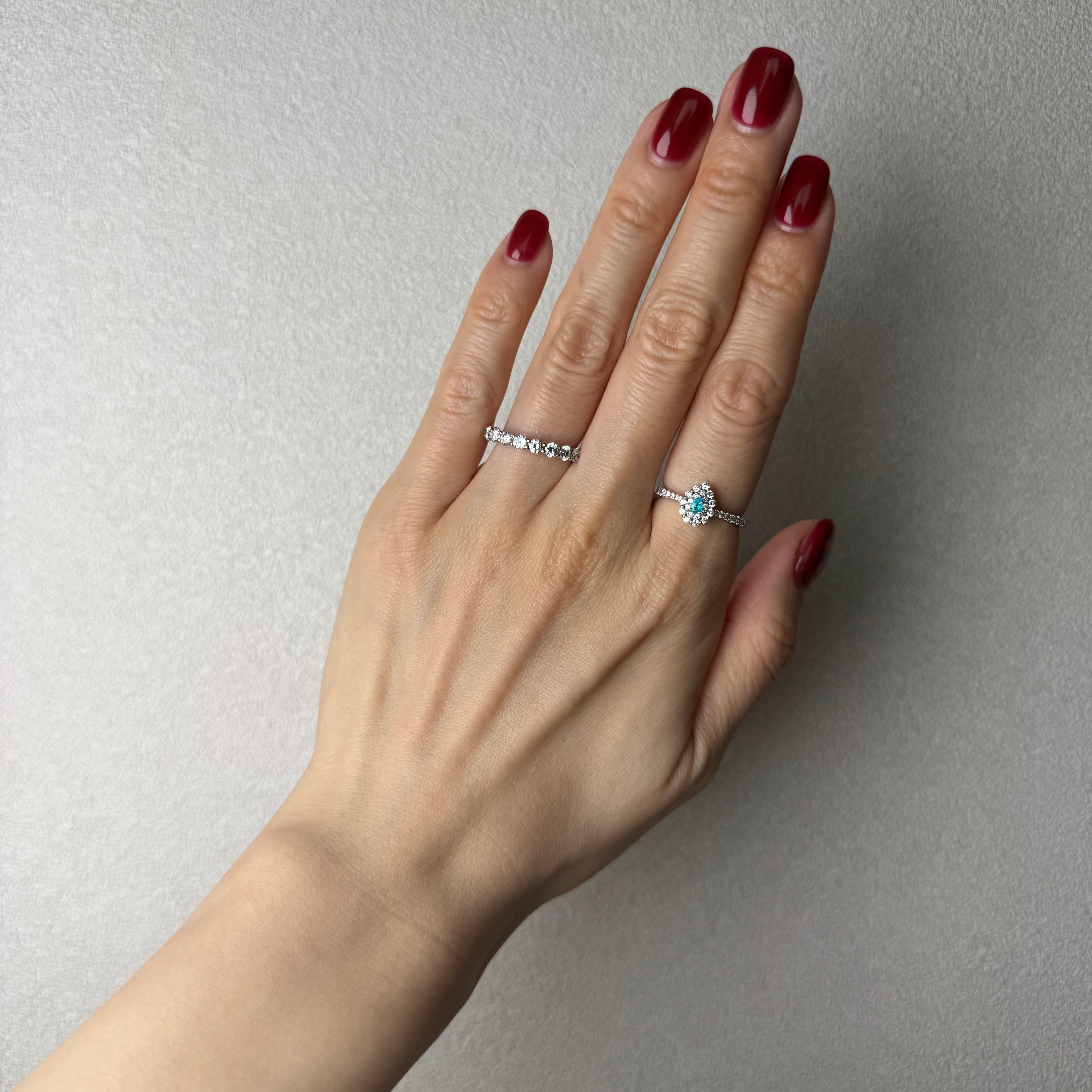 185［一点物］リング パライバトルマリン0.06ct PS