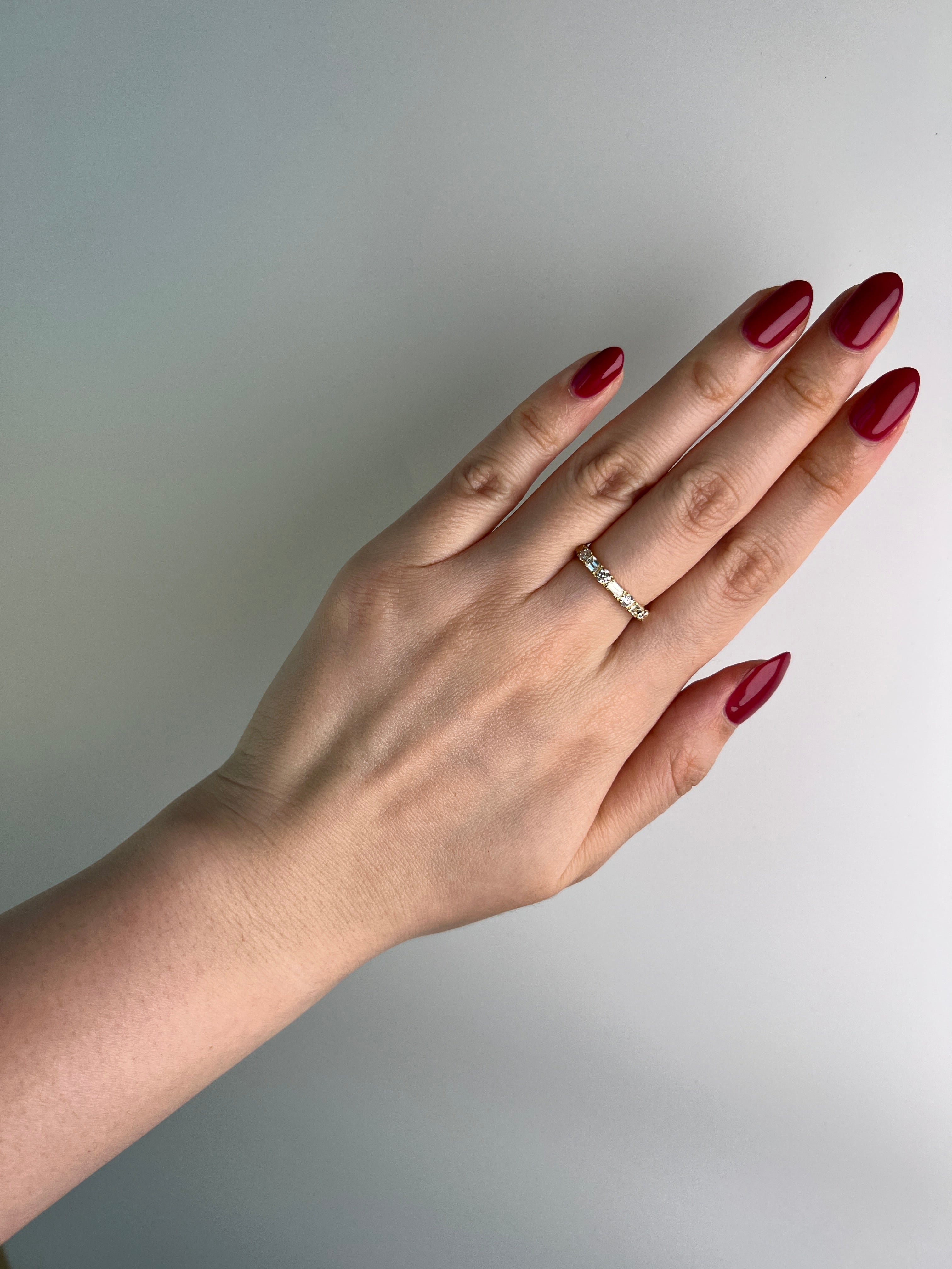 [ノンシャラン］リング ダイヤ 0.8ct RO BG PT K18YG