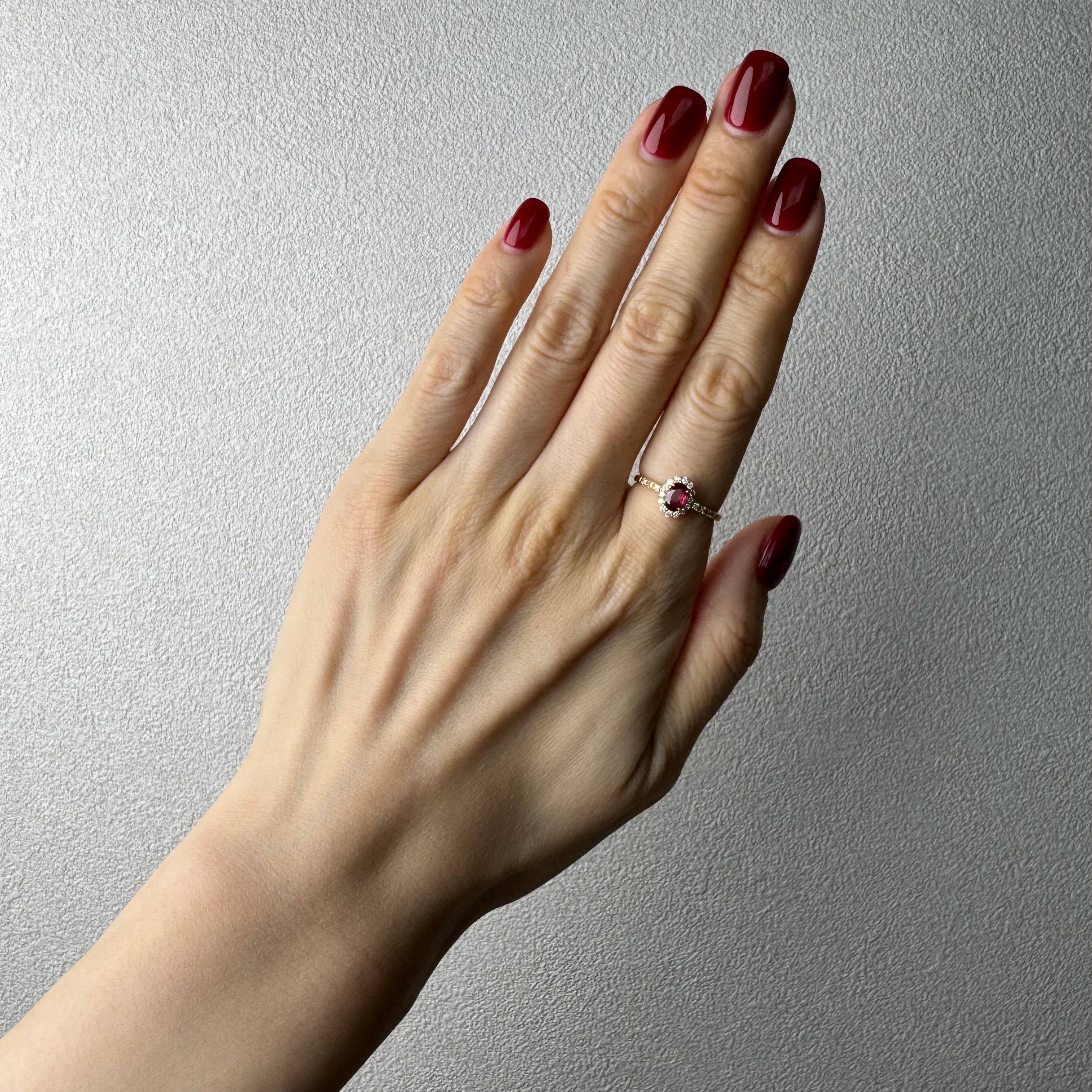 90［一点物］リング ルビー 0.4ct前後 OV K18YG