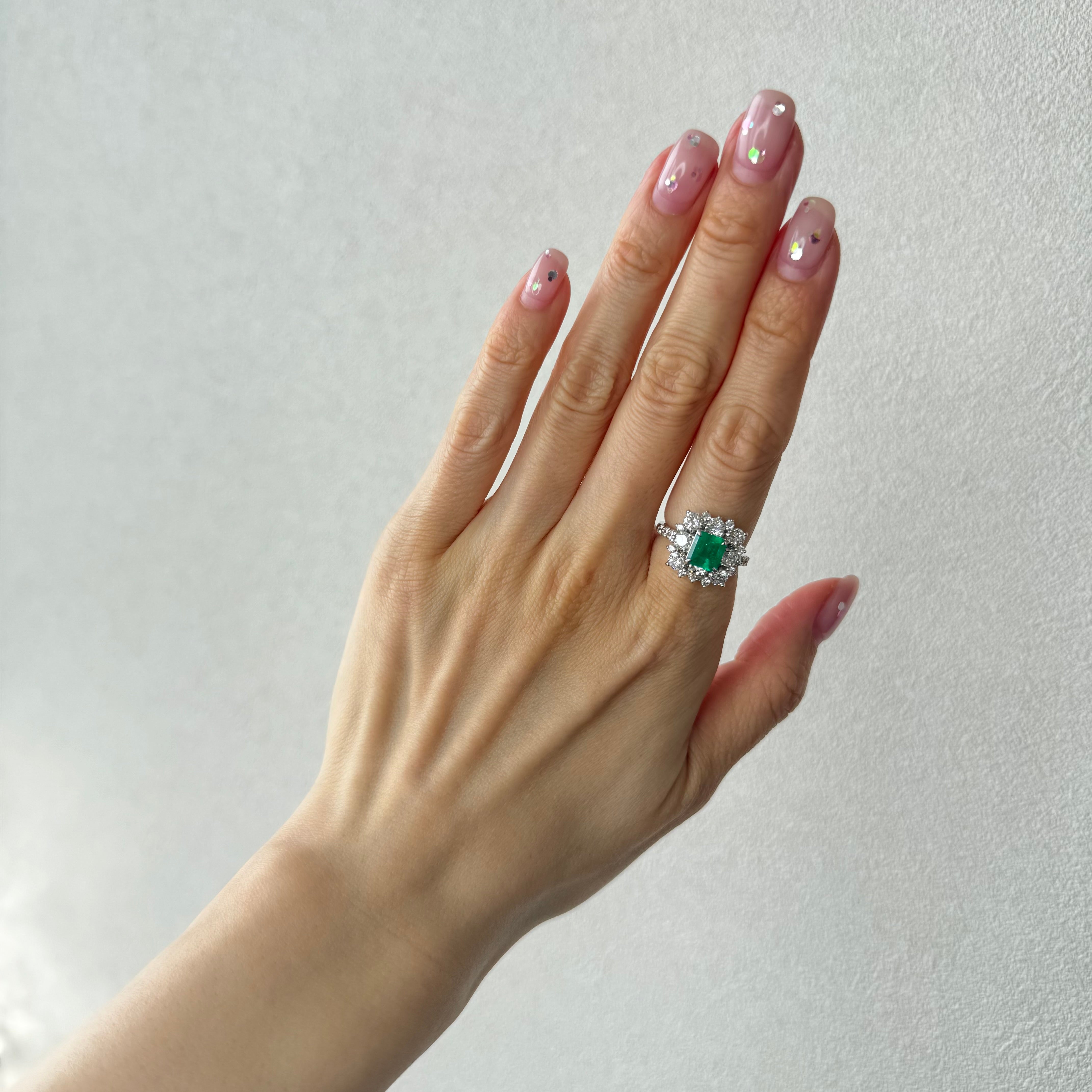 12［一点物］リング エメラルド 1.6ct SQ PT