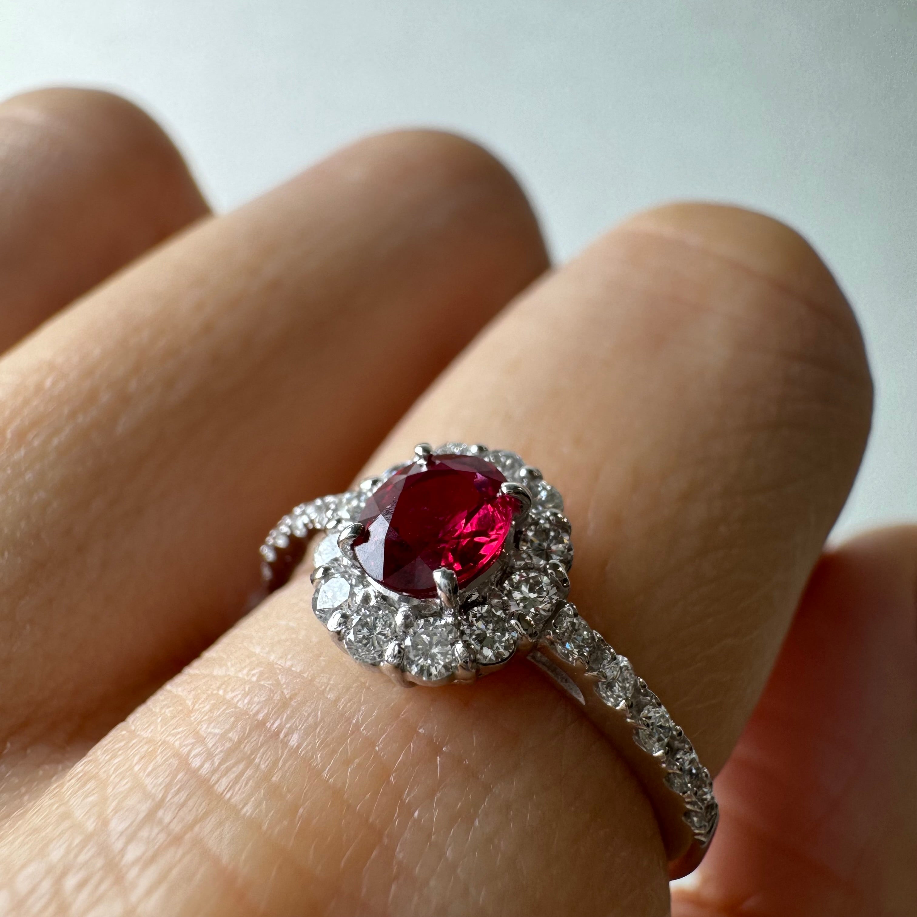 83［一点物］リング ルビー 0.4ct前後 OV PT