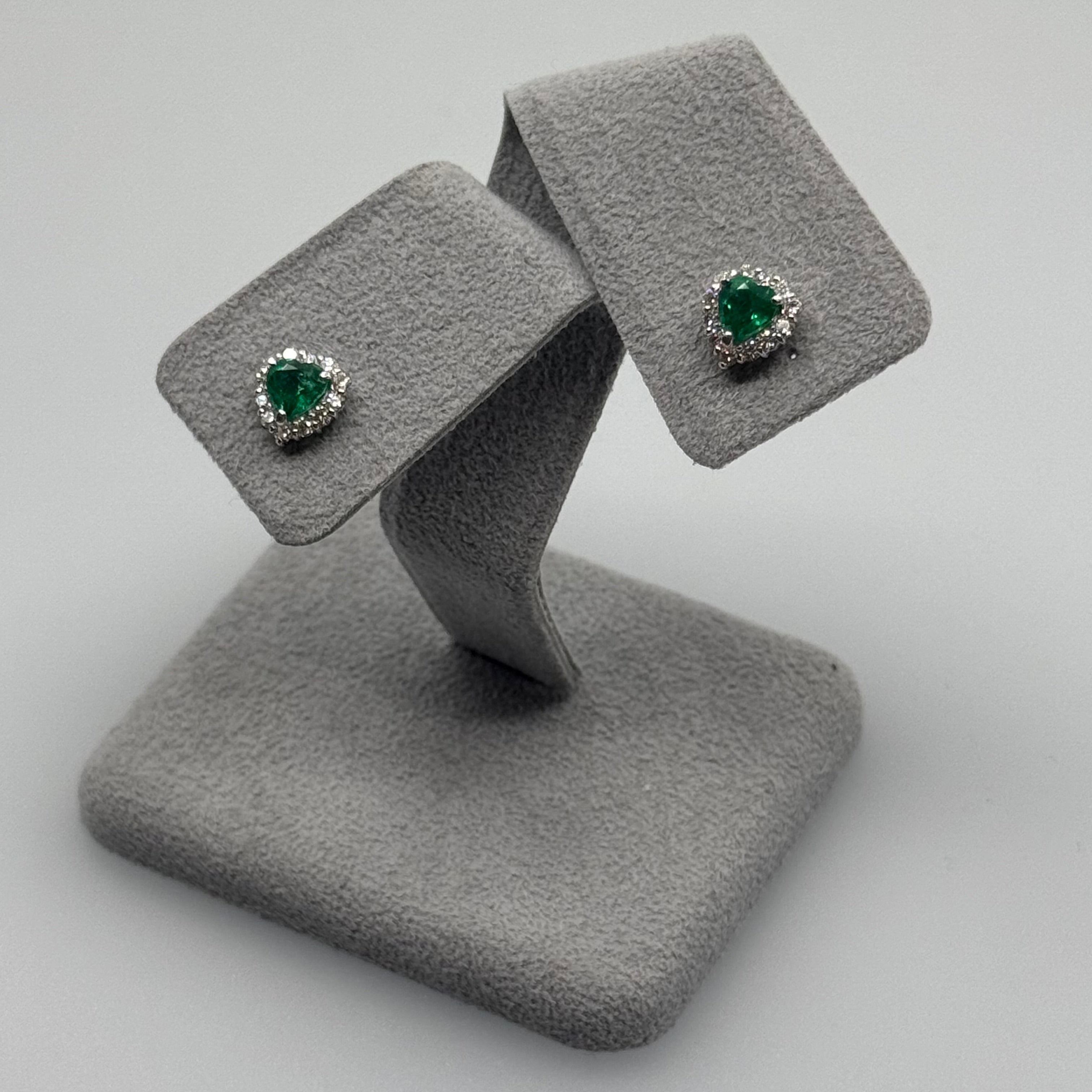 37［一点物/エムロード］ピアス エメラルド 0.5ct×2 HS PT