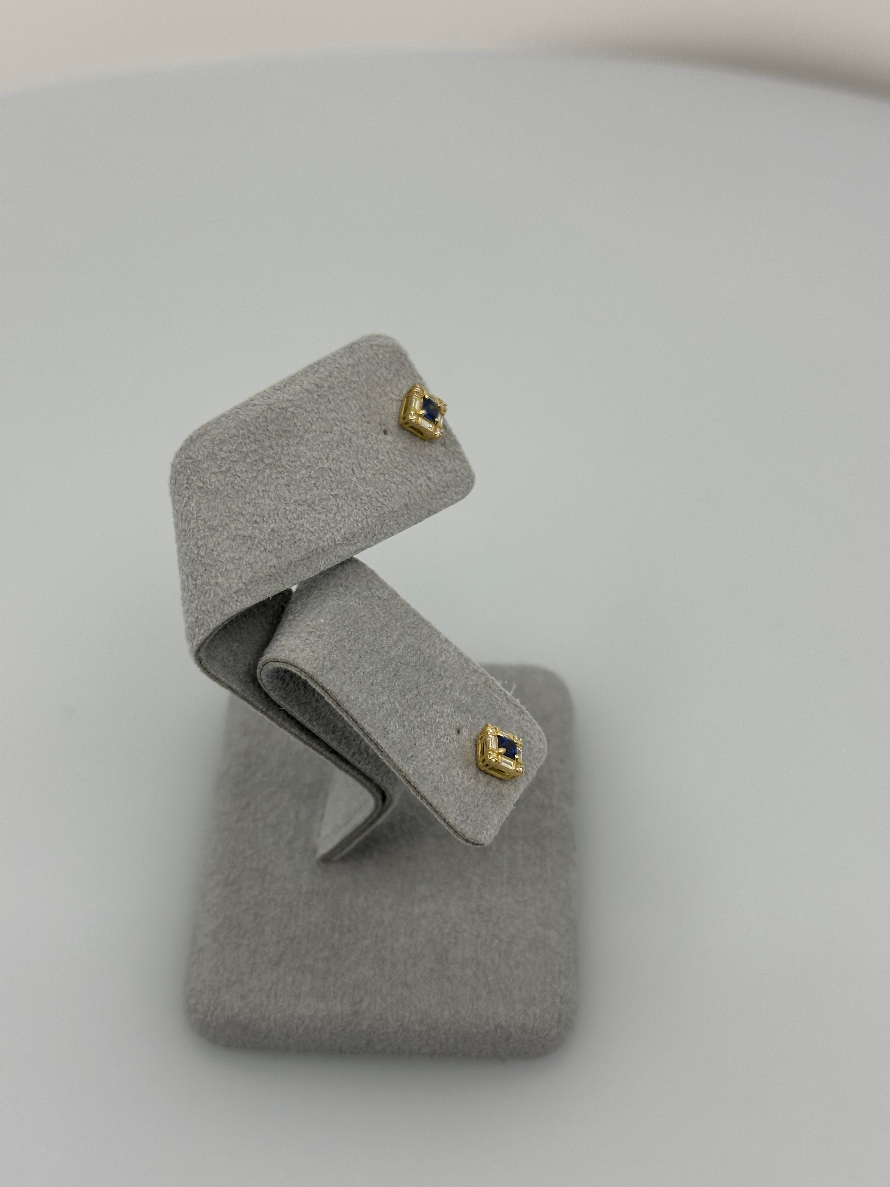 404［一点物］ピアス  ブルーサファイア 0.1ct×2 SQ