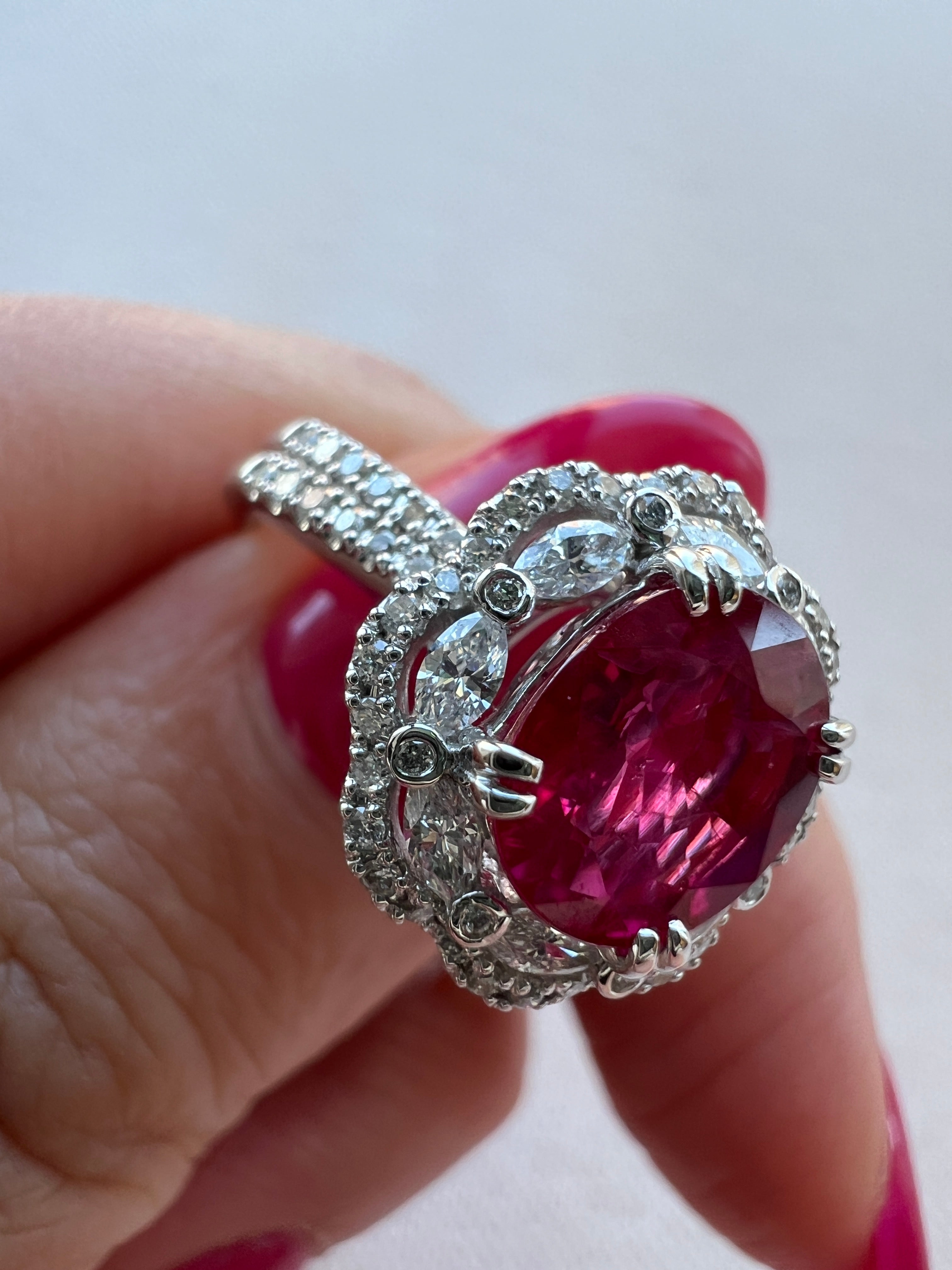 ルビーの水遊び