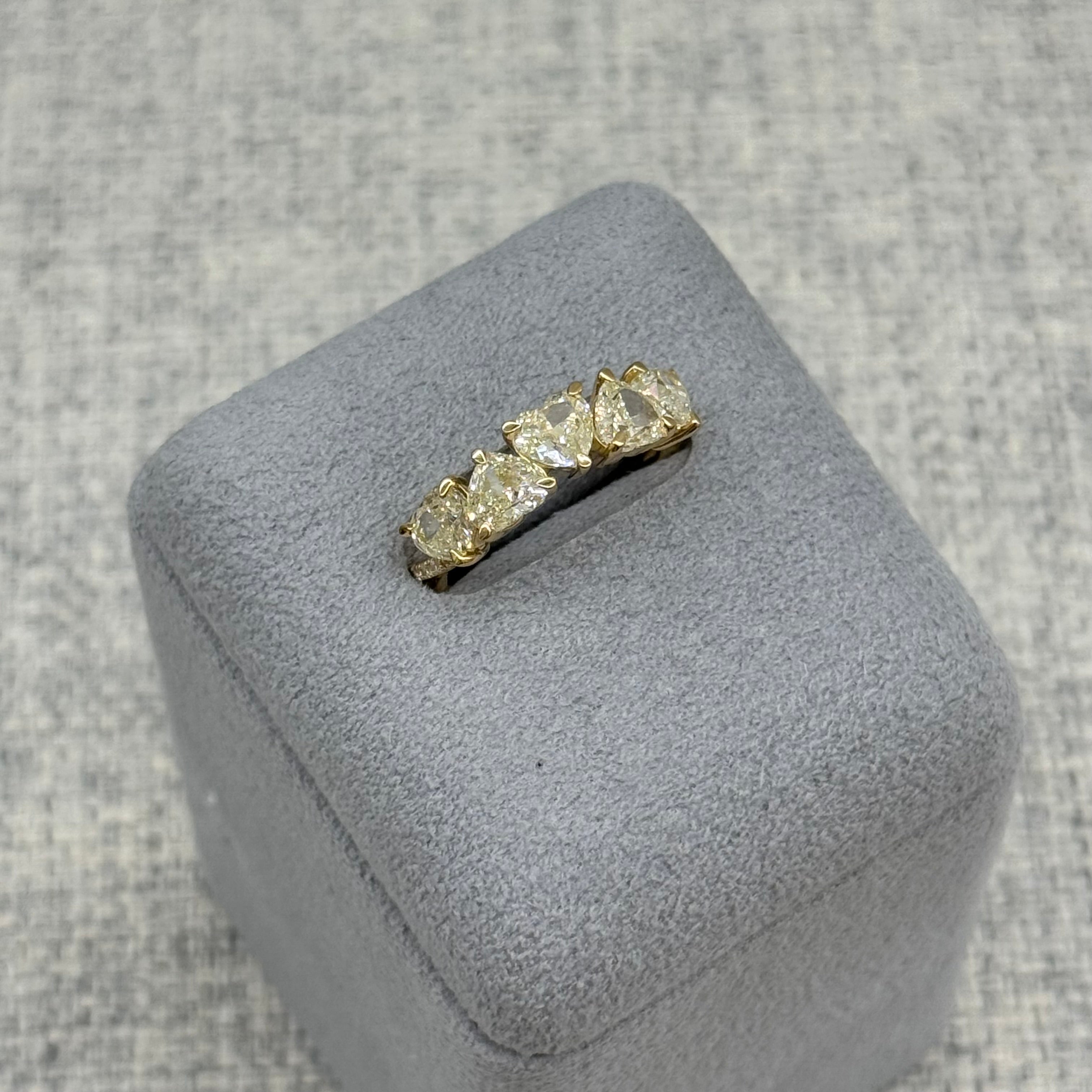 ［アメリインフィニティ］リング ダイヤ 1pc0.5ct×5pc HS YG