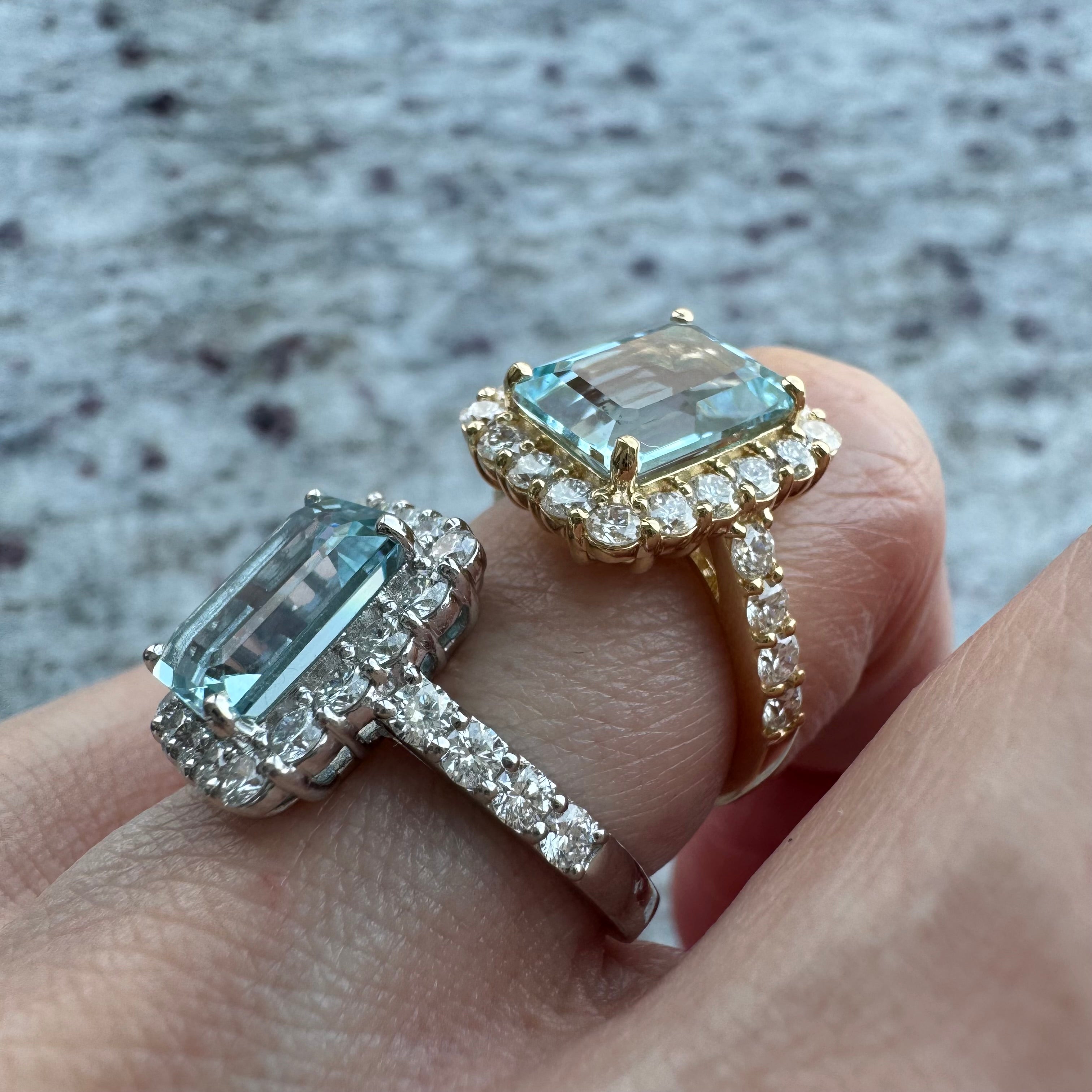 ［湖のドレス］リング アクアマリン