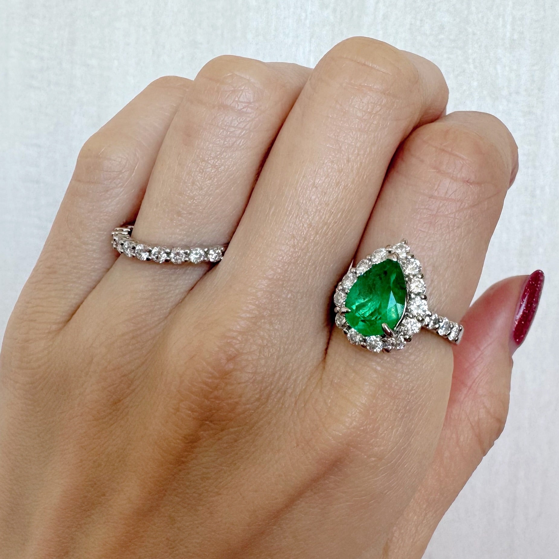 73［一点物］リング エメラルド 2.3ct PS PT