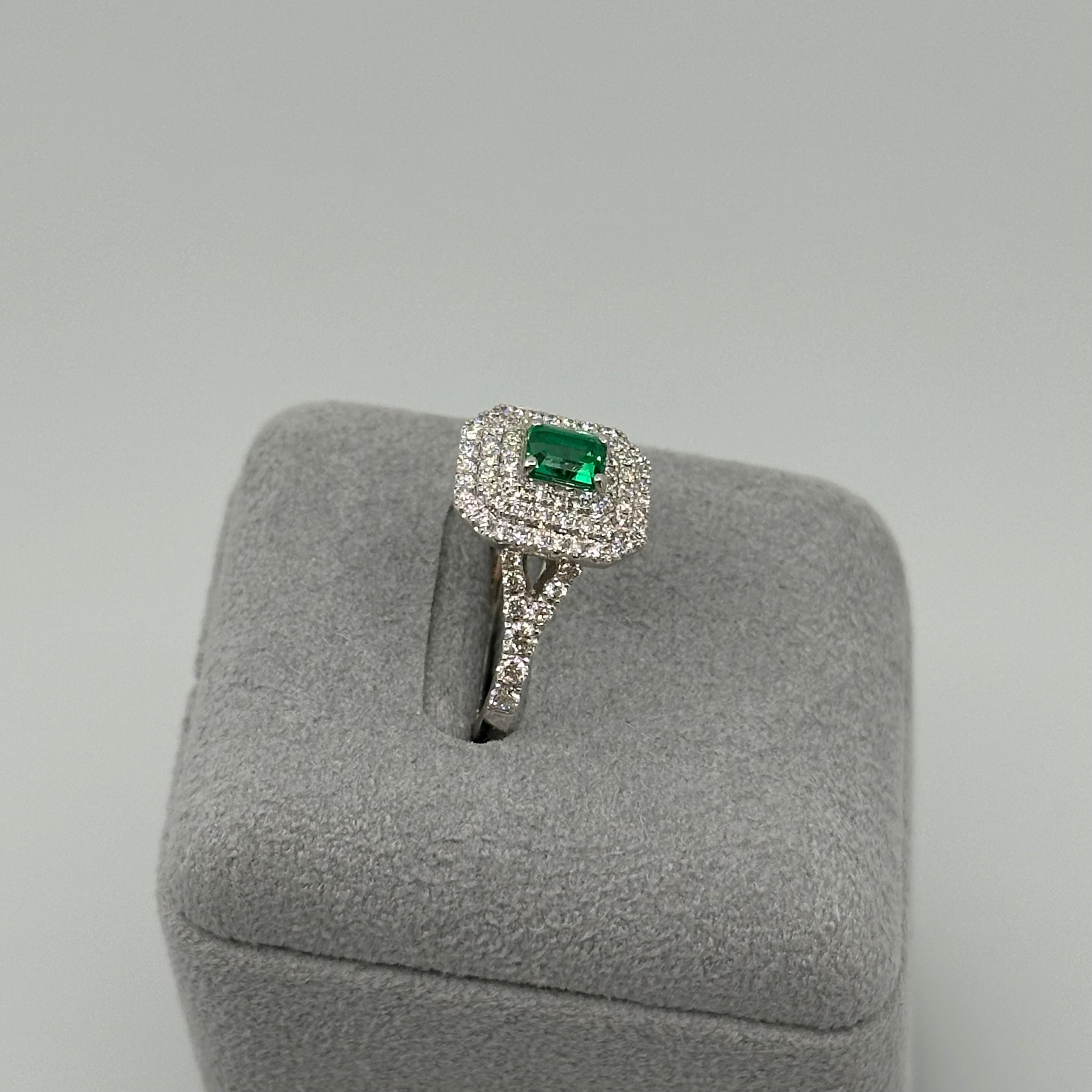 ［一点物/アドラーブル］リング 最高級 ノンオイル エメラルド 0.5ct SQ PT〜GIA 世界に一つだけ♡