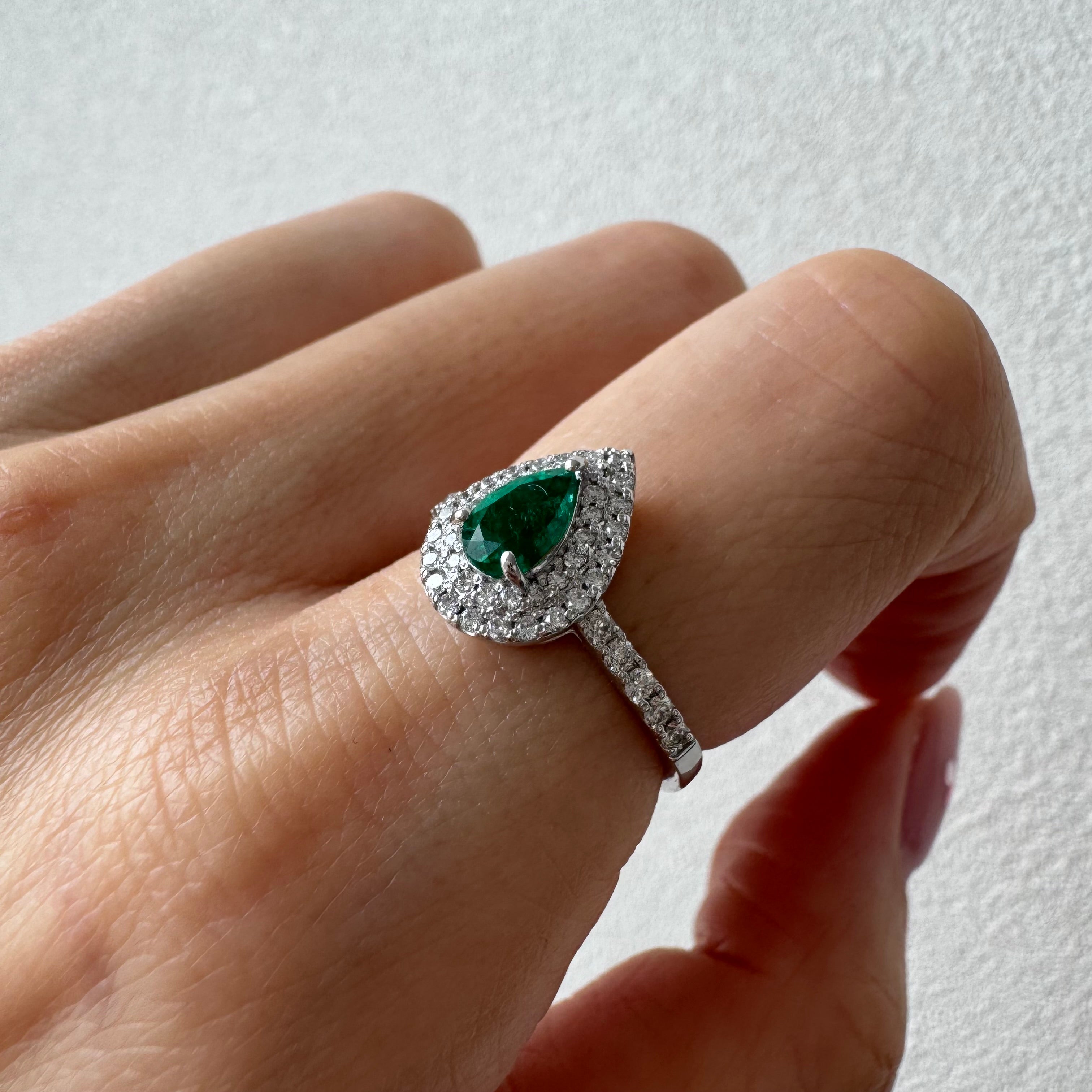 ［一点物］リング エメラルド 0.46ct PS PT