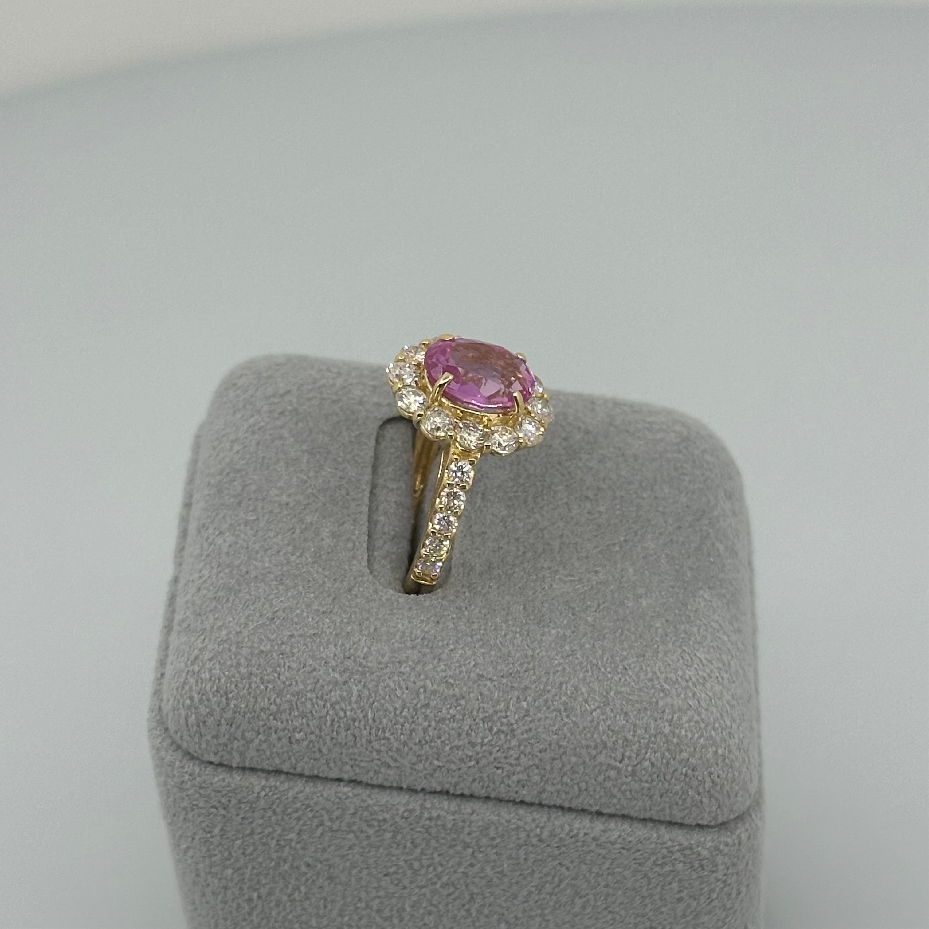 ［一点物］キャサリン妃巻き リング ピンクサファイア 2.4ct OV  K18YG