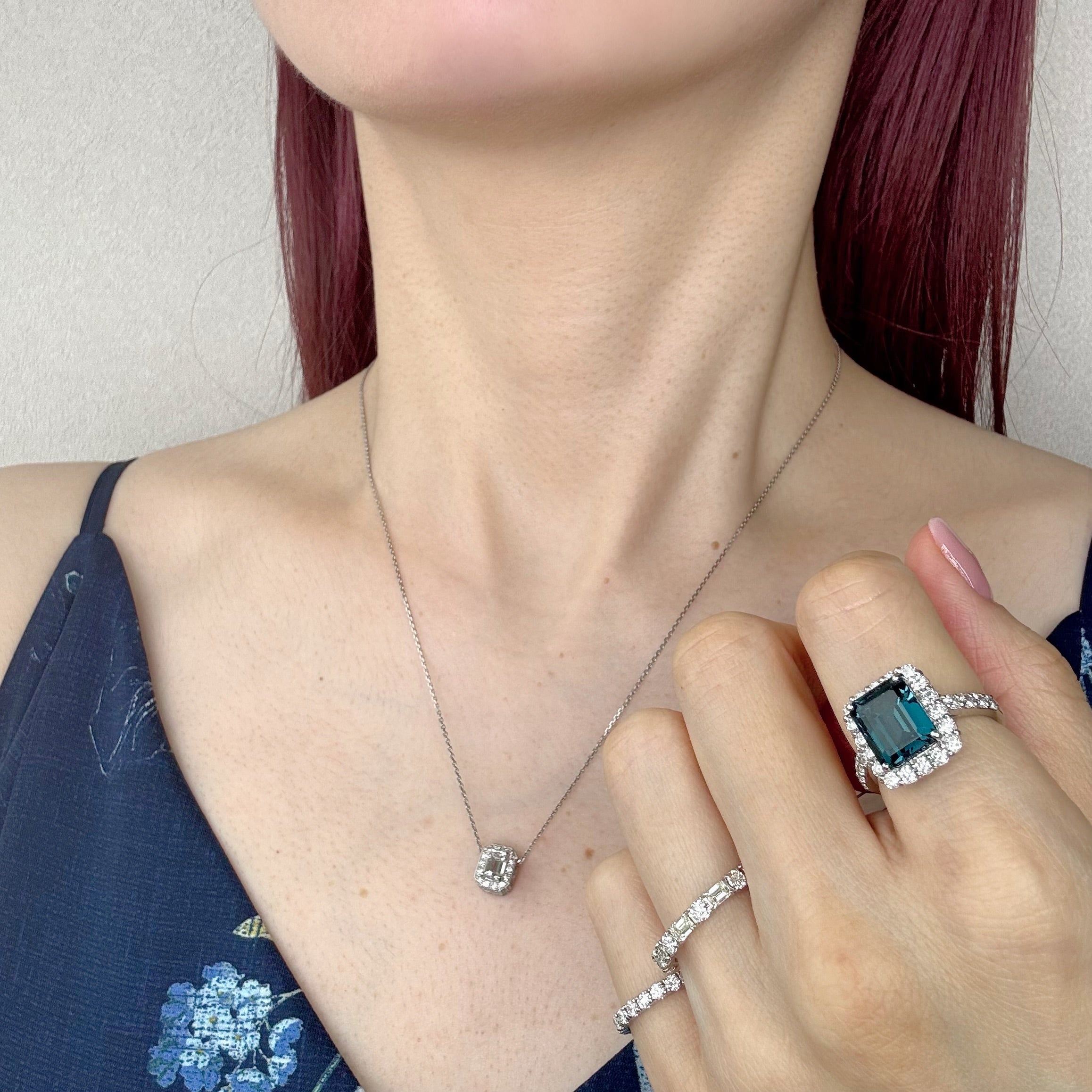 ［オデットの羽飾り］リング ロンドンブルートパーズ