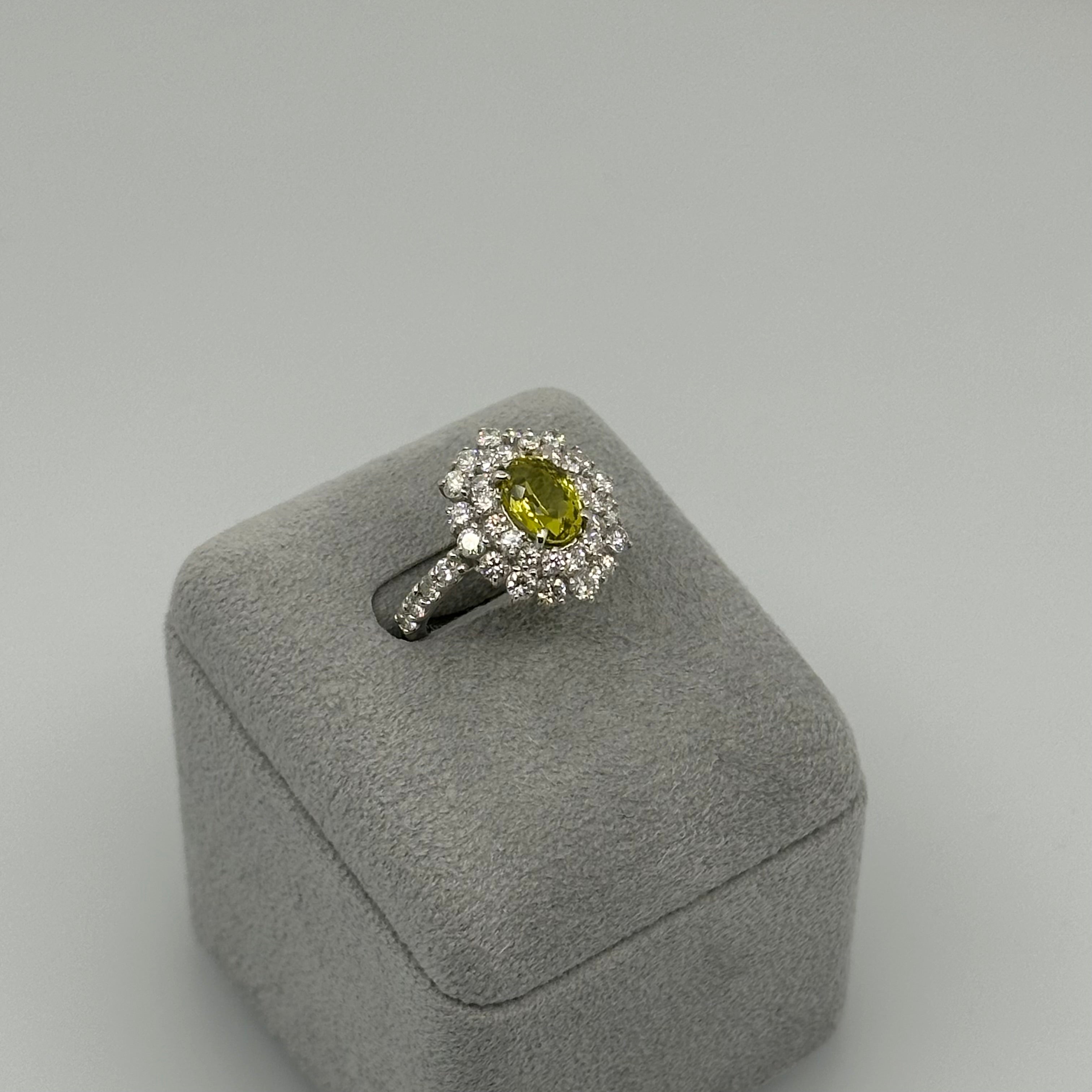 34.36.76.168［一点物］リング クリソベリル/トルマリン/クロムトルマリン 1ct UP OV PT