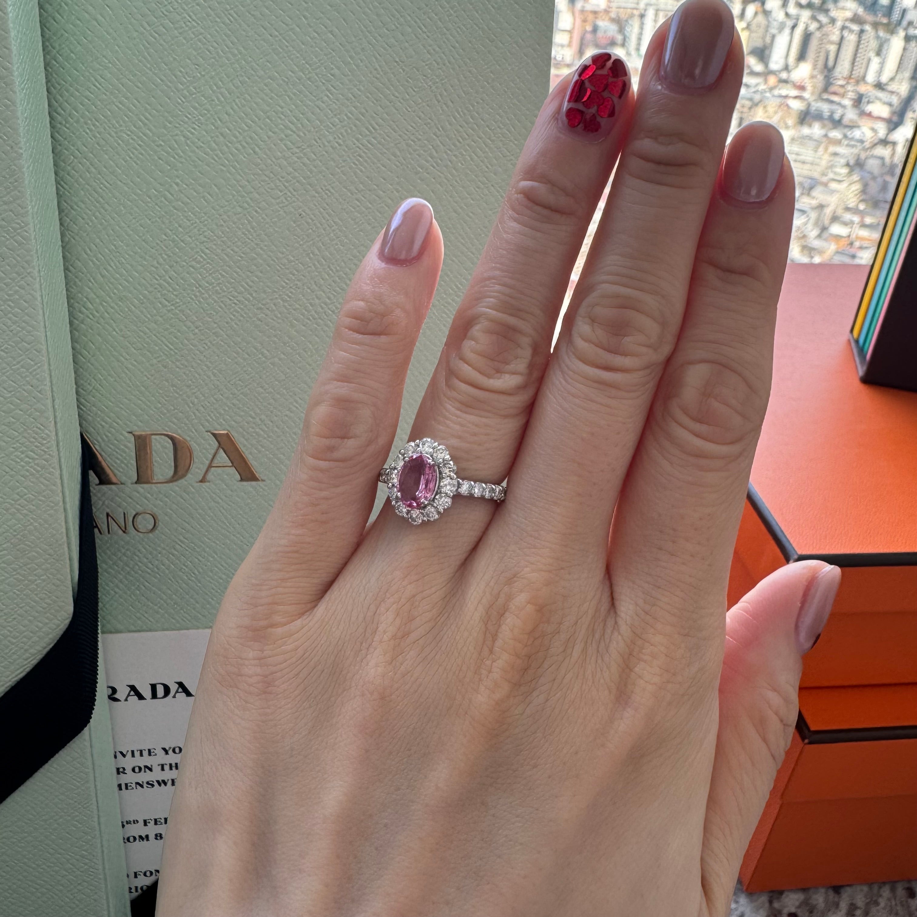 145-綺麗なピンク ピンクサファイアリング 中石PS1.4ct前後 OV PT~GIA｜AYAKO SAKURAI（櫻井 彩子（サクライ アヤコ））公式通販サイト