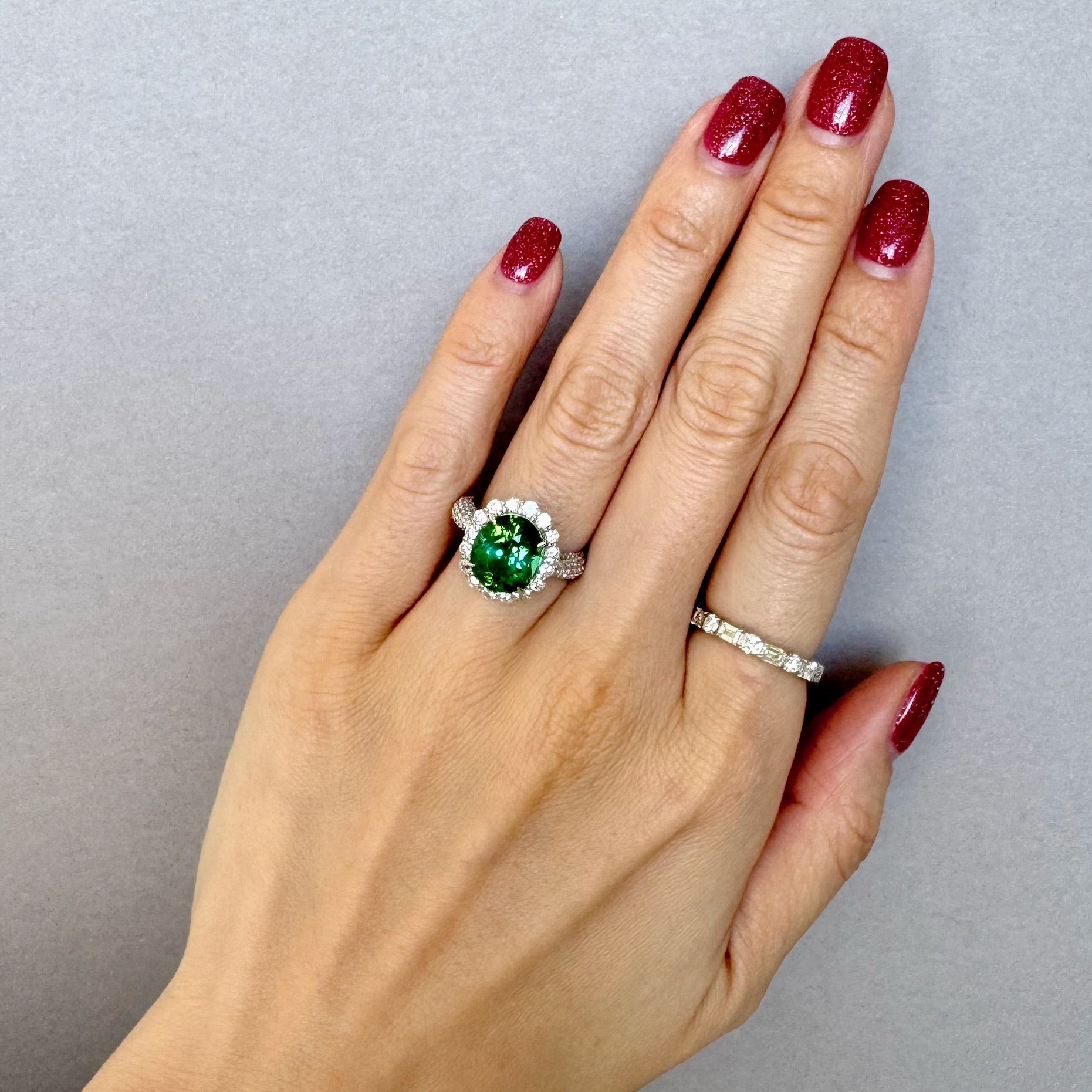 78［一点物］リング トルマリン 中石4.5ct前後 OV PT