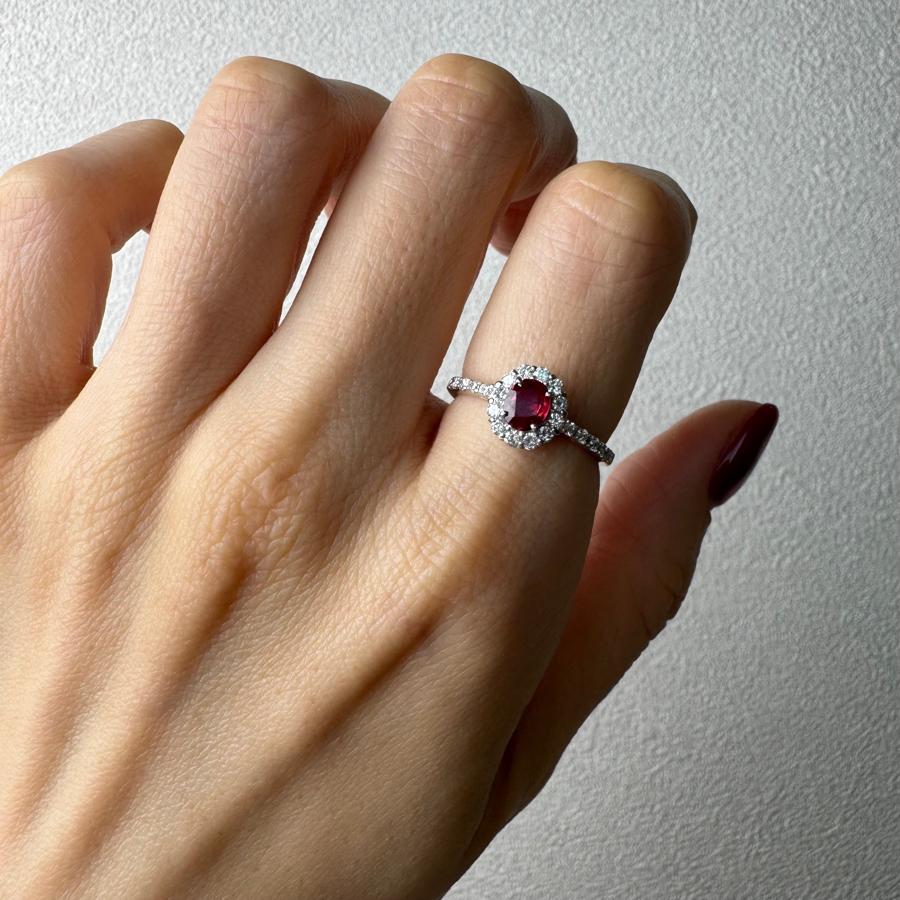 83［一点物］リング ルビー 0.4ct前後 OV PT