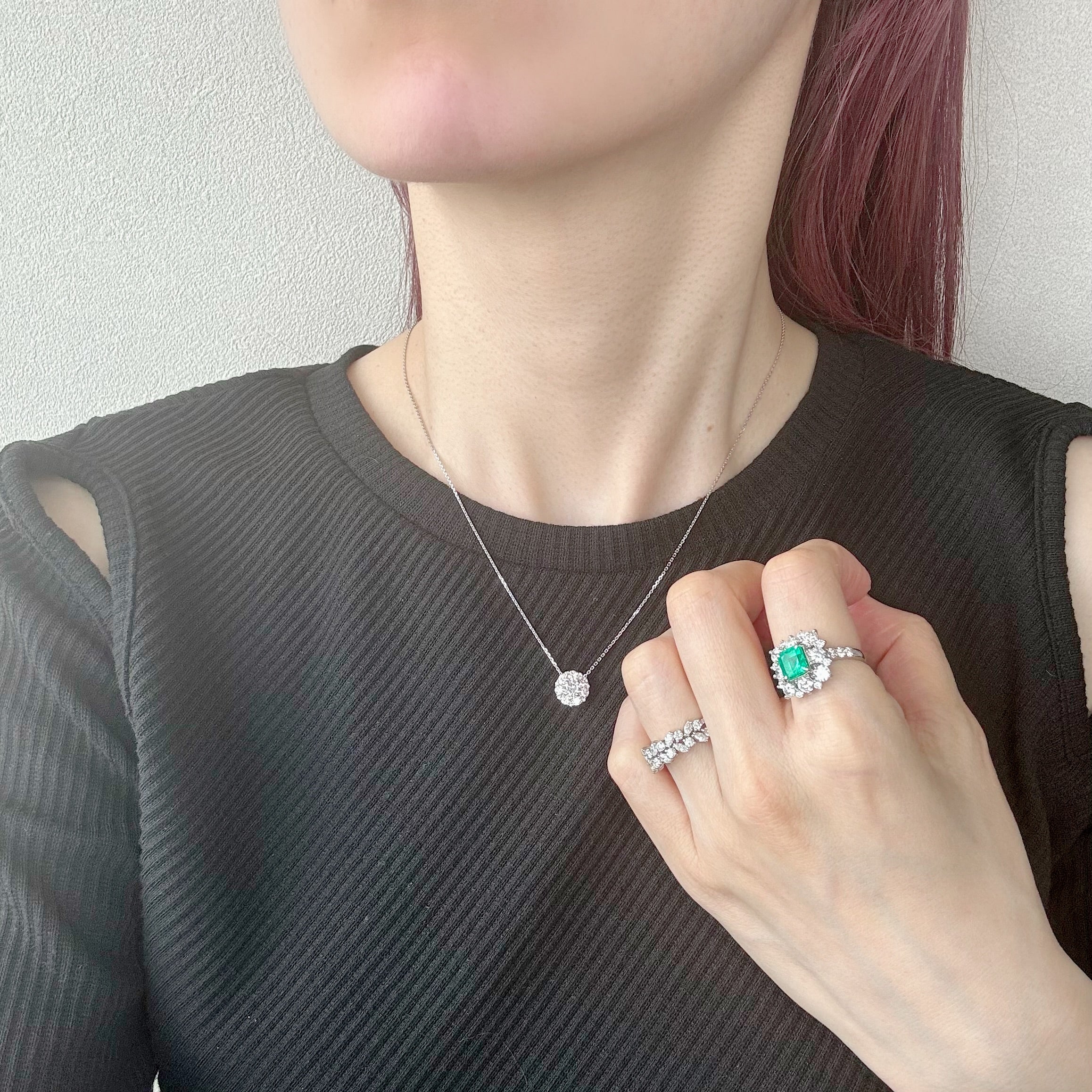 12［一点物］リング エメラルド 1.6ct SQ PT