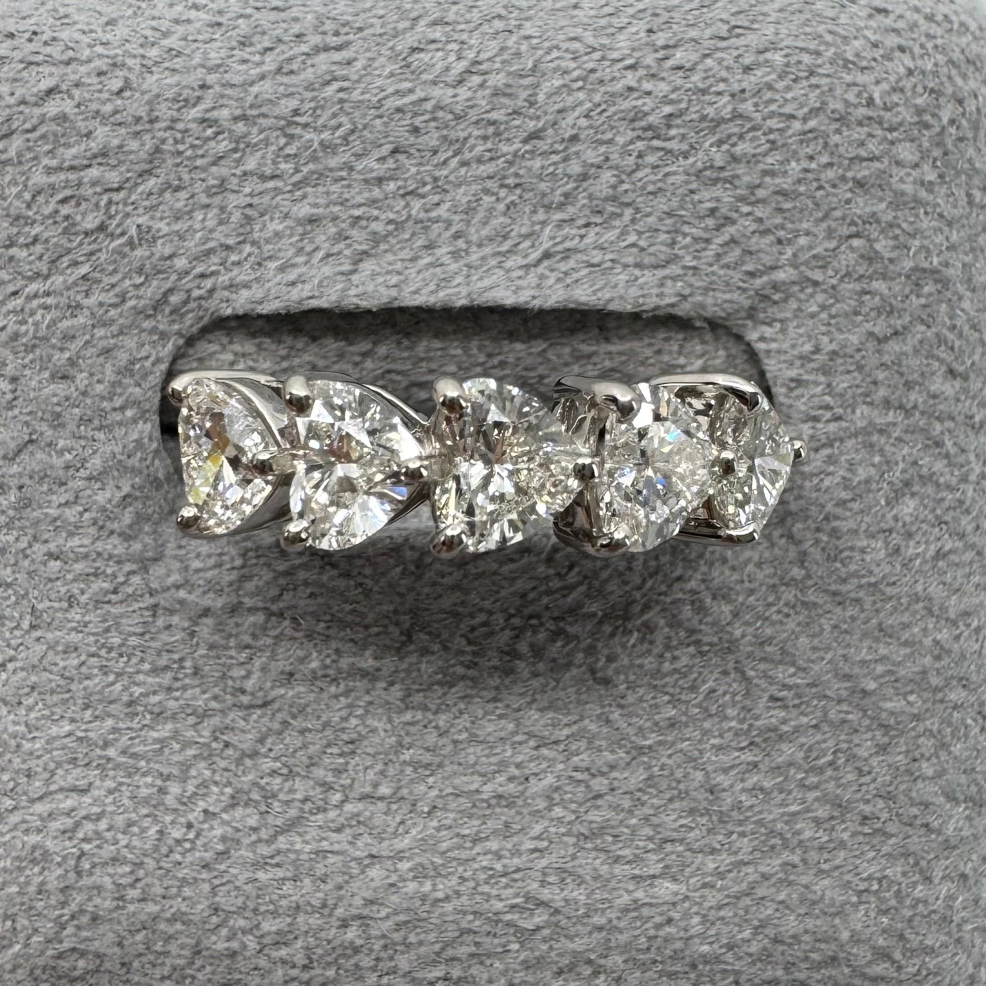 ［アメリ/ハーフエタニティ］リング ダイヤ 1pc0.3ct×5pc HS