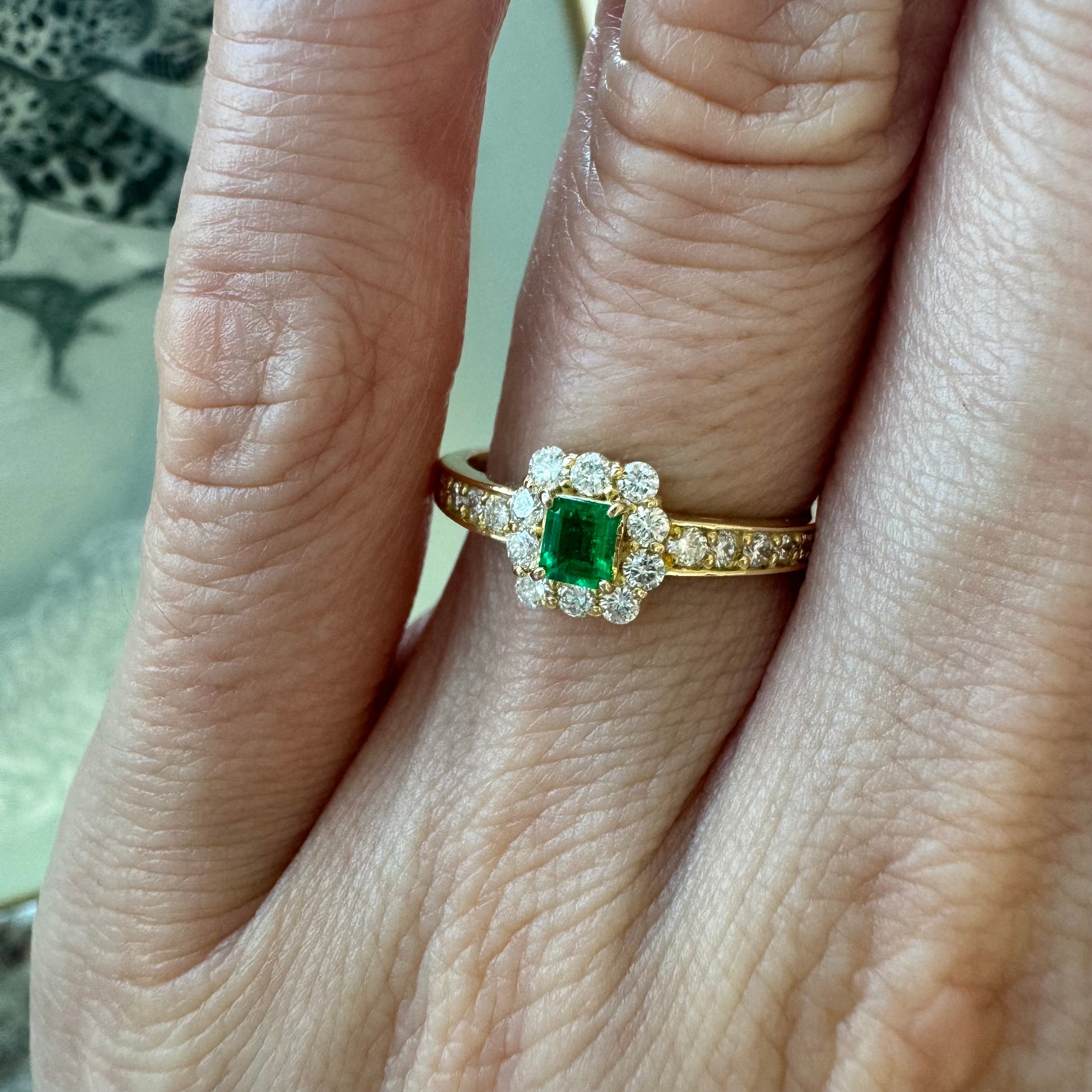 66-綺麗 エメラルドリング EM 0.1ct前後 SQ PT/YG〜お買い得｜AYAKO SAKURAI（櫻井 彩子（サクライ アヤコ））公式通販サイト