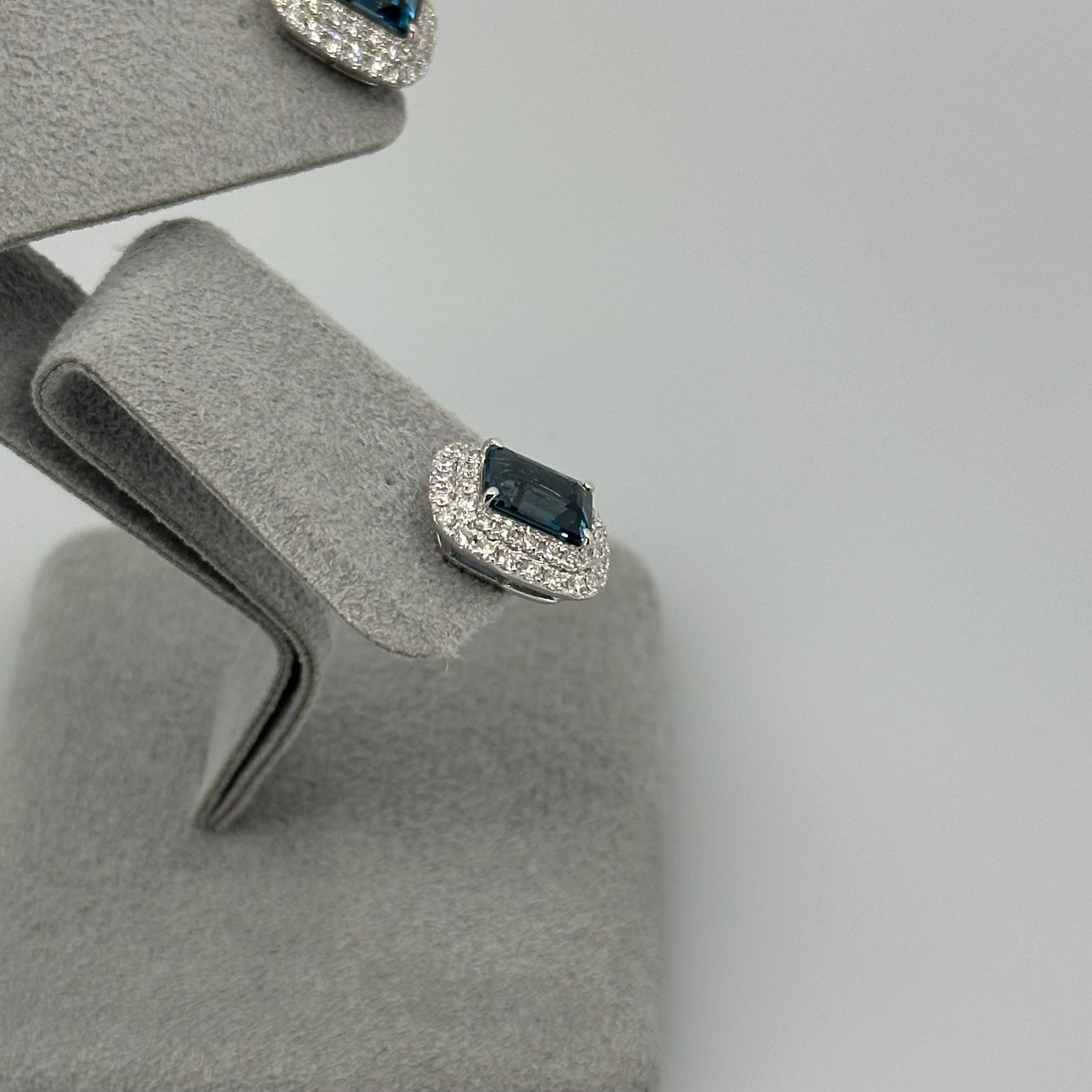 ヴォワール］ピアス クンツァイト/アクアマリン/ロンドンブルー