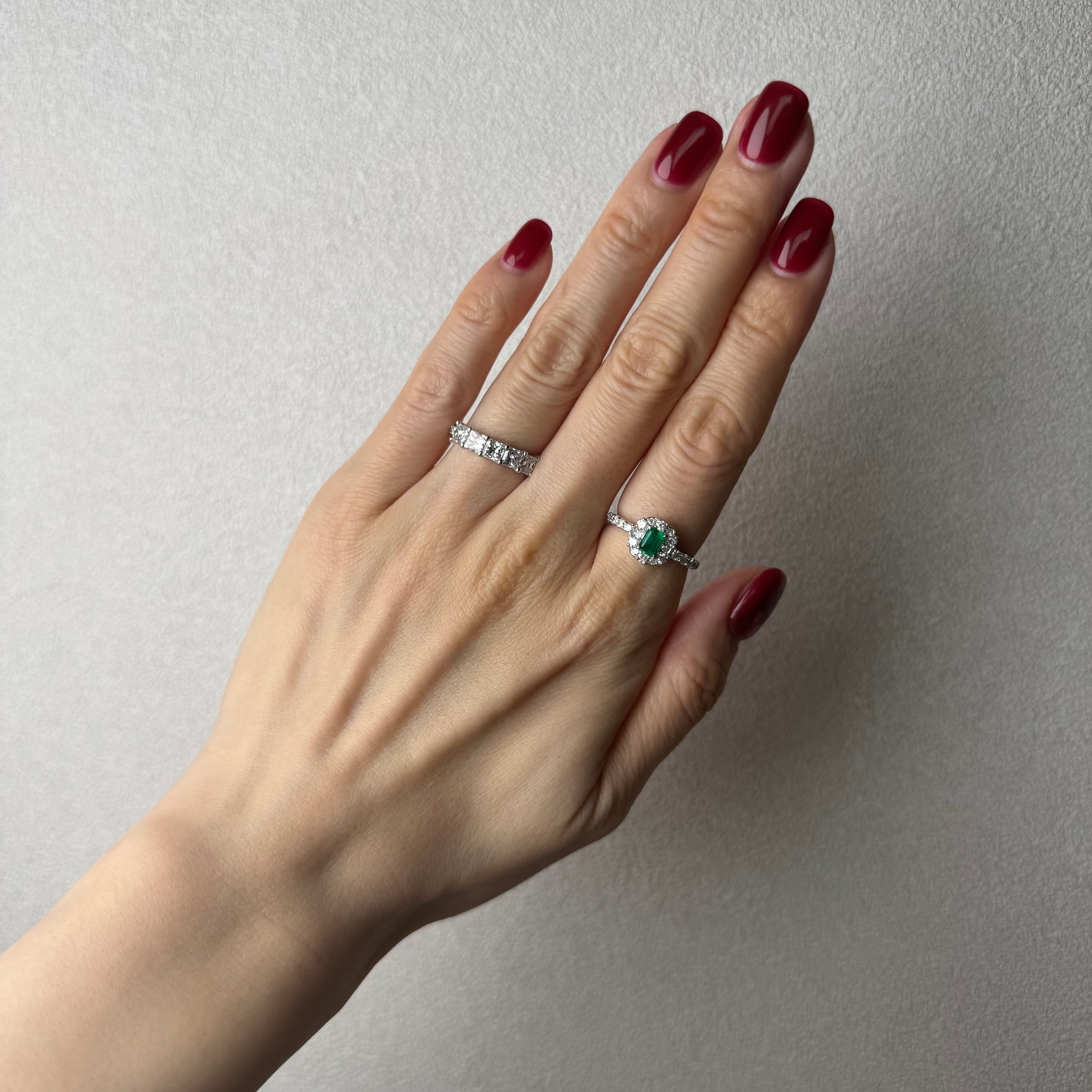 52［一点物/マノン］リング エメラルド 0.3ct前後 SQ PT