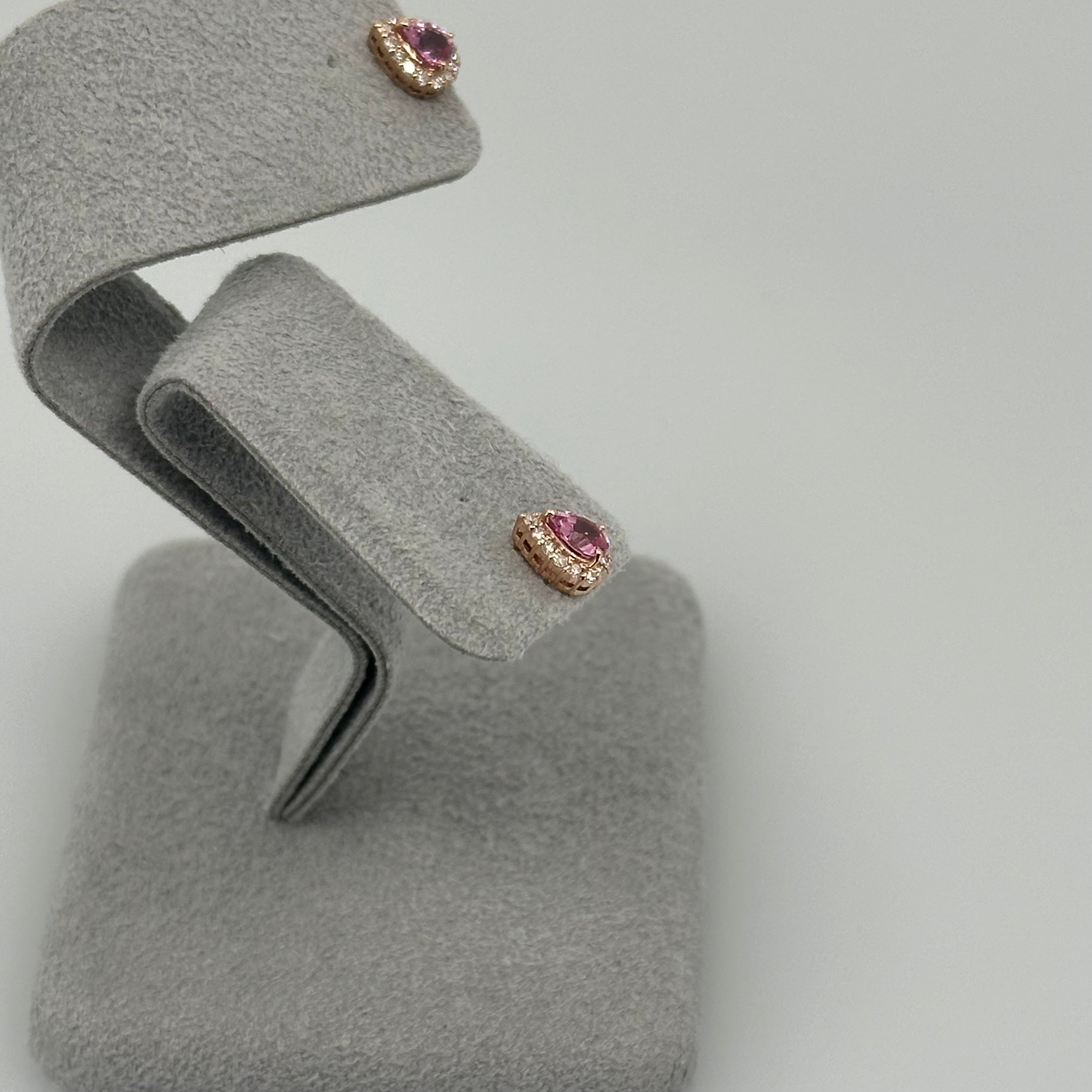 ［新作/一点物］ピアス パパラチアサファイア0.35ct前後 PS PG