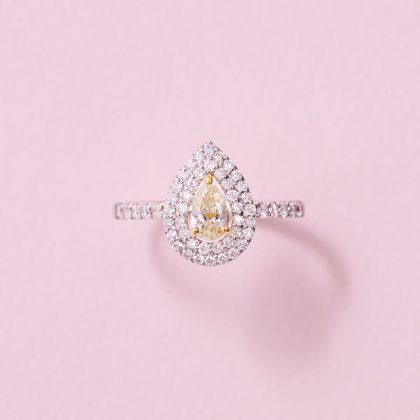 ポワール］リング ライトイエローダイヤ 0.3ct PS – AYAKO SAKURAI