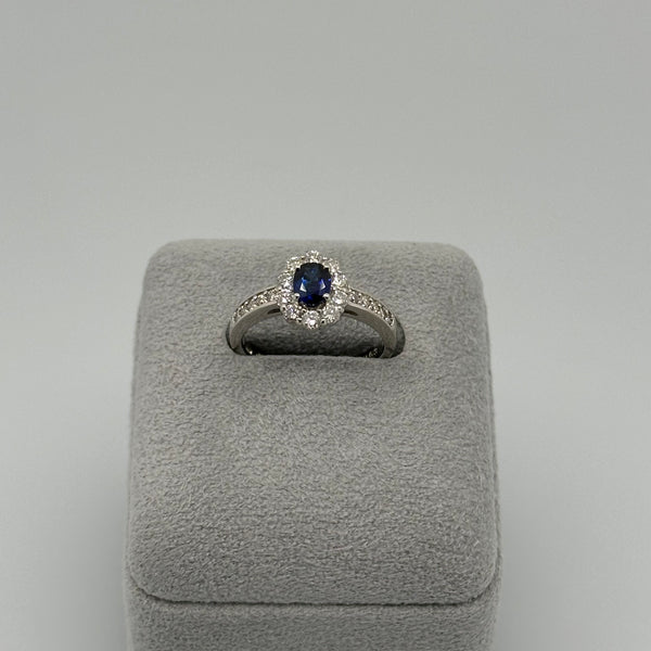 天然ブルーサファイア0.743ct＆天然ダイヤモンド0.210ctPtリング 105［一点物］リング ロイヤルブルーサファイア 0.6ct前後 OV PT