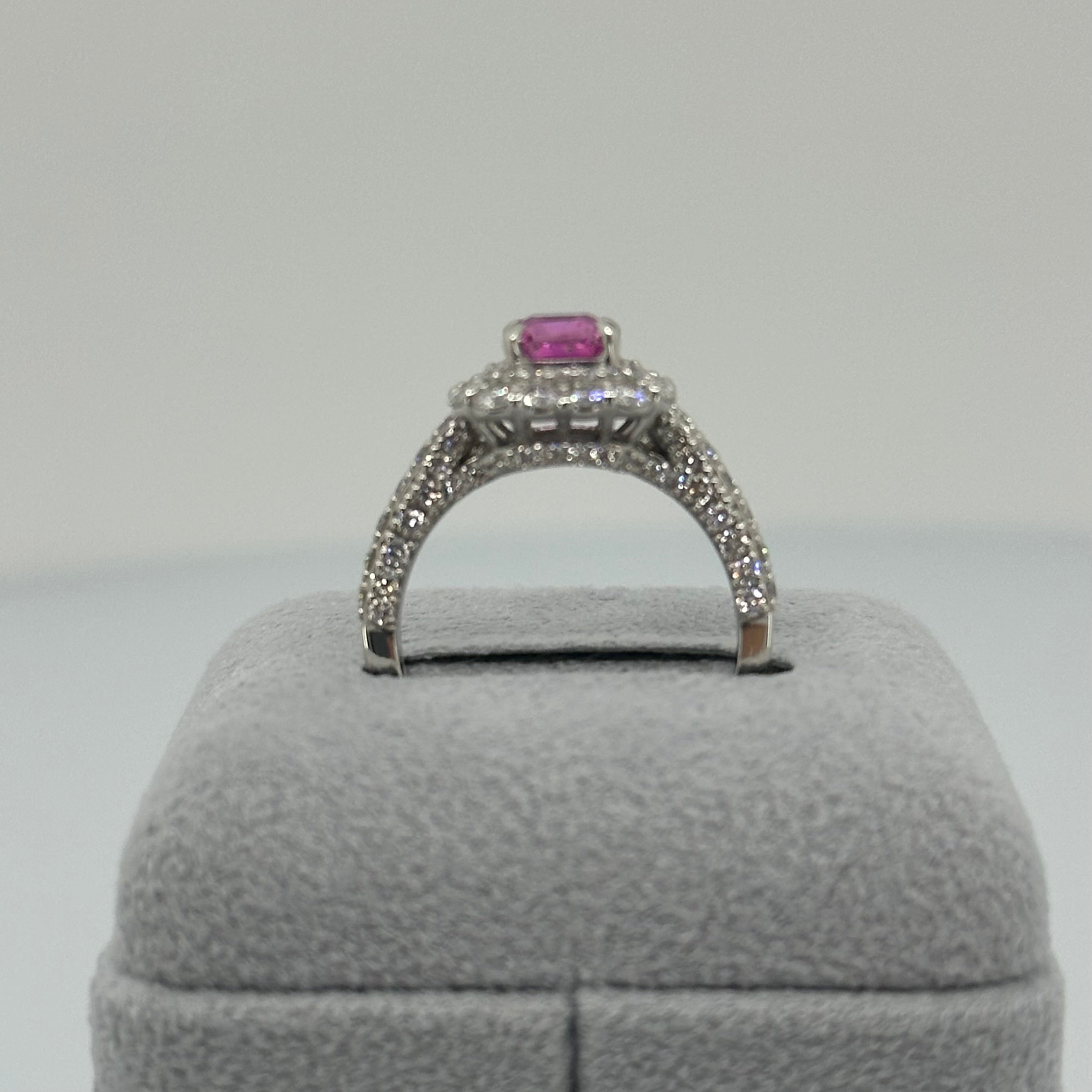 ［一点物/エクラローズ］リング ピンクサファイア 1.3ct EM PT