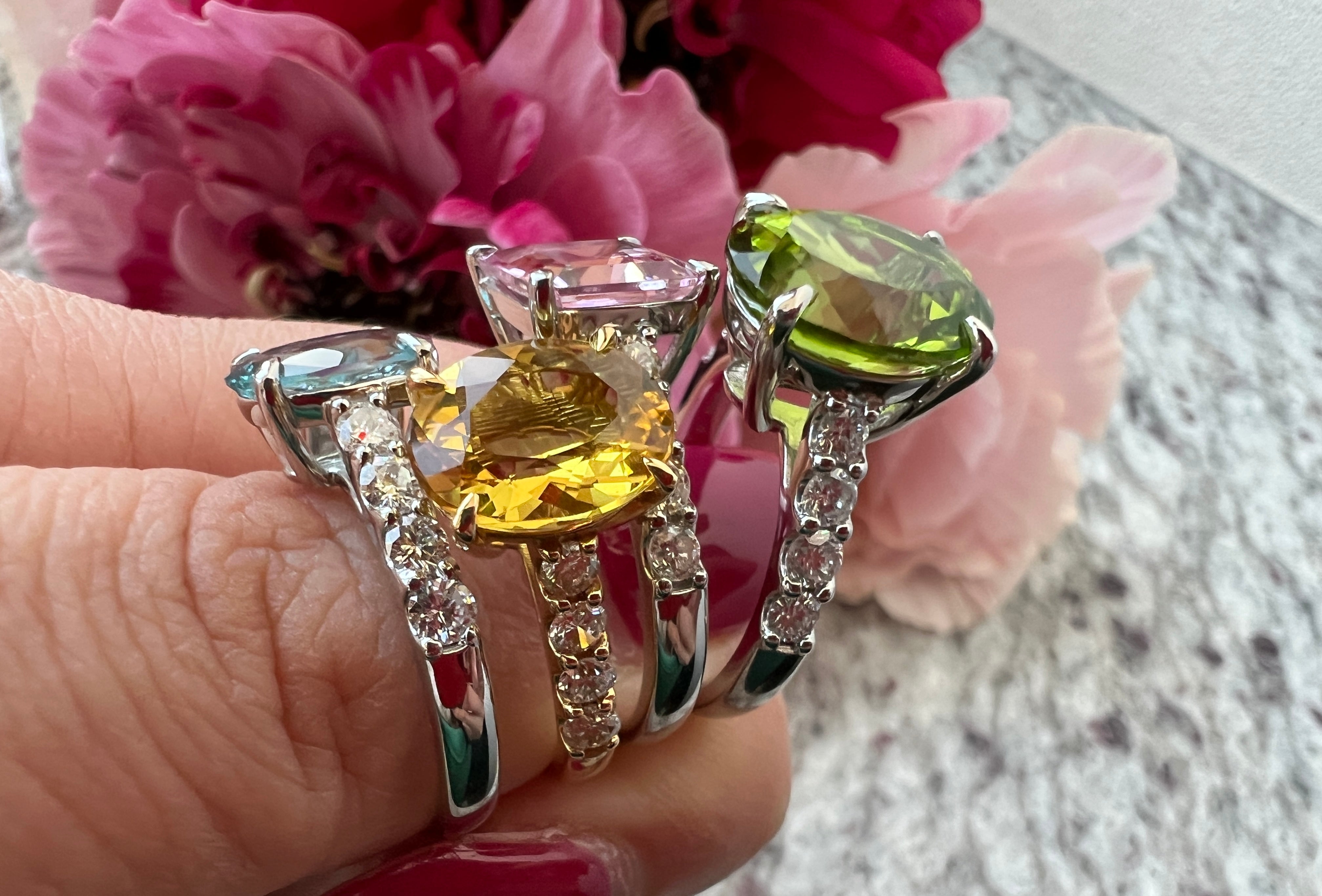 ［一点物/ソワレ］リング アクアマリン 1.8ct OV PT