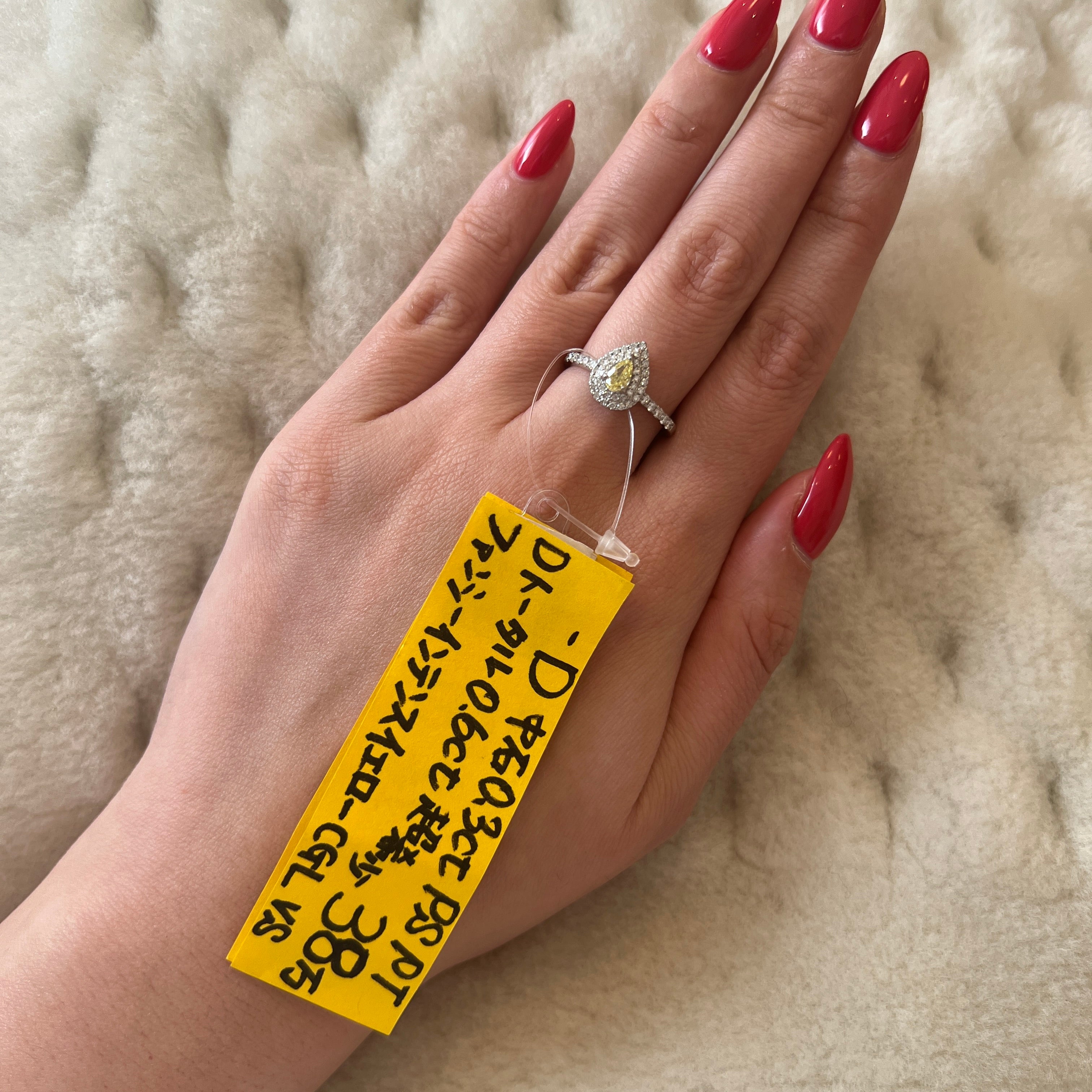 21-イエローダイヤ 中石0.3ct PS PT リング〜Fancy intence yellow｜AYAKO SAKURAI（櫻井 彩子（サクライ アヤコ））公式通販サイト