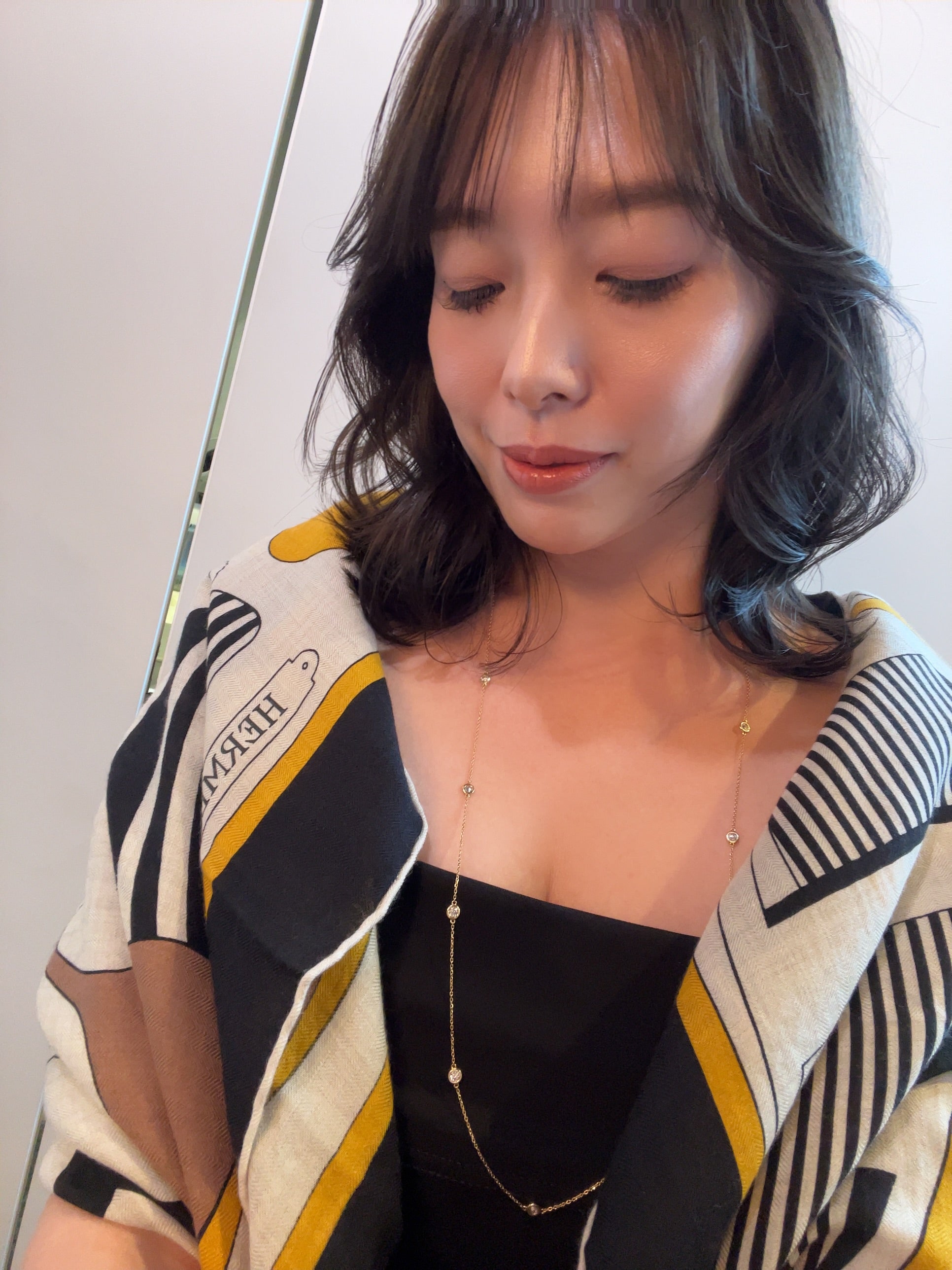 ［ステーション］ネックレス ダイヤ