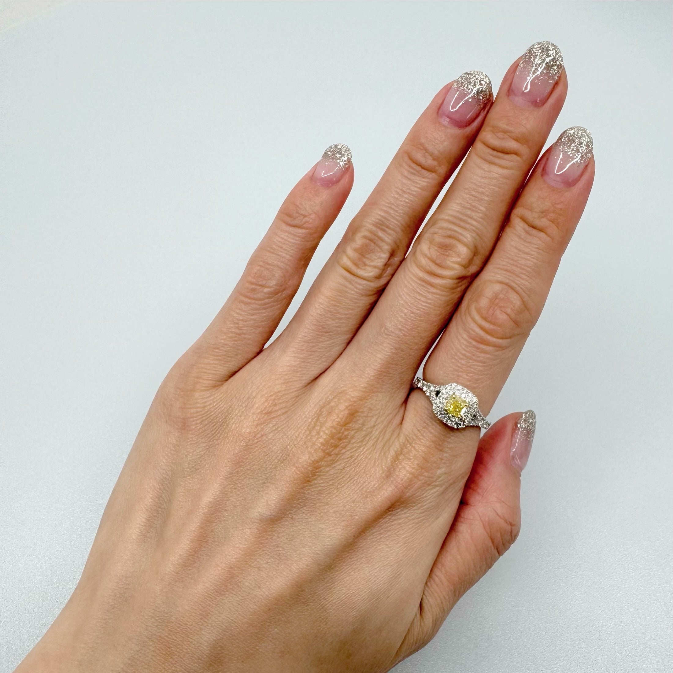 ［一点物］リング イエローダイヤ 0.5ct SQ PT K18YG