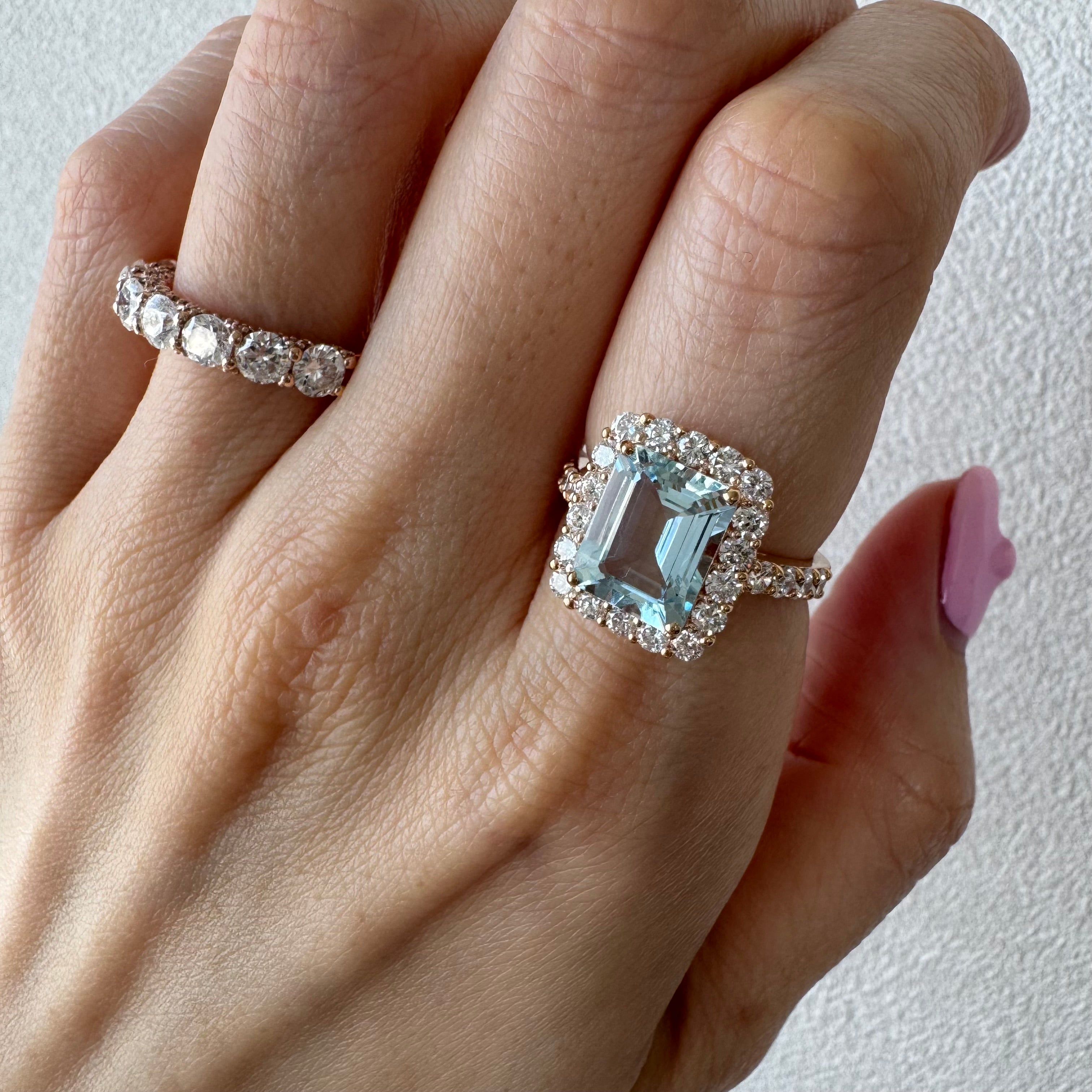 ［湖のドレス］リング アクアマリン