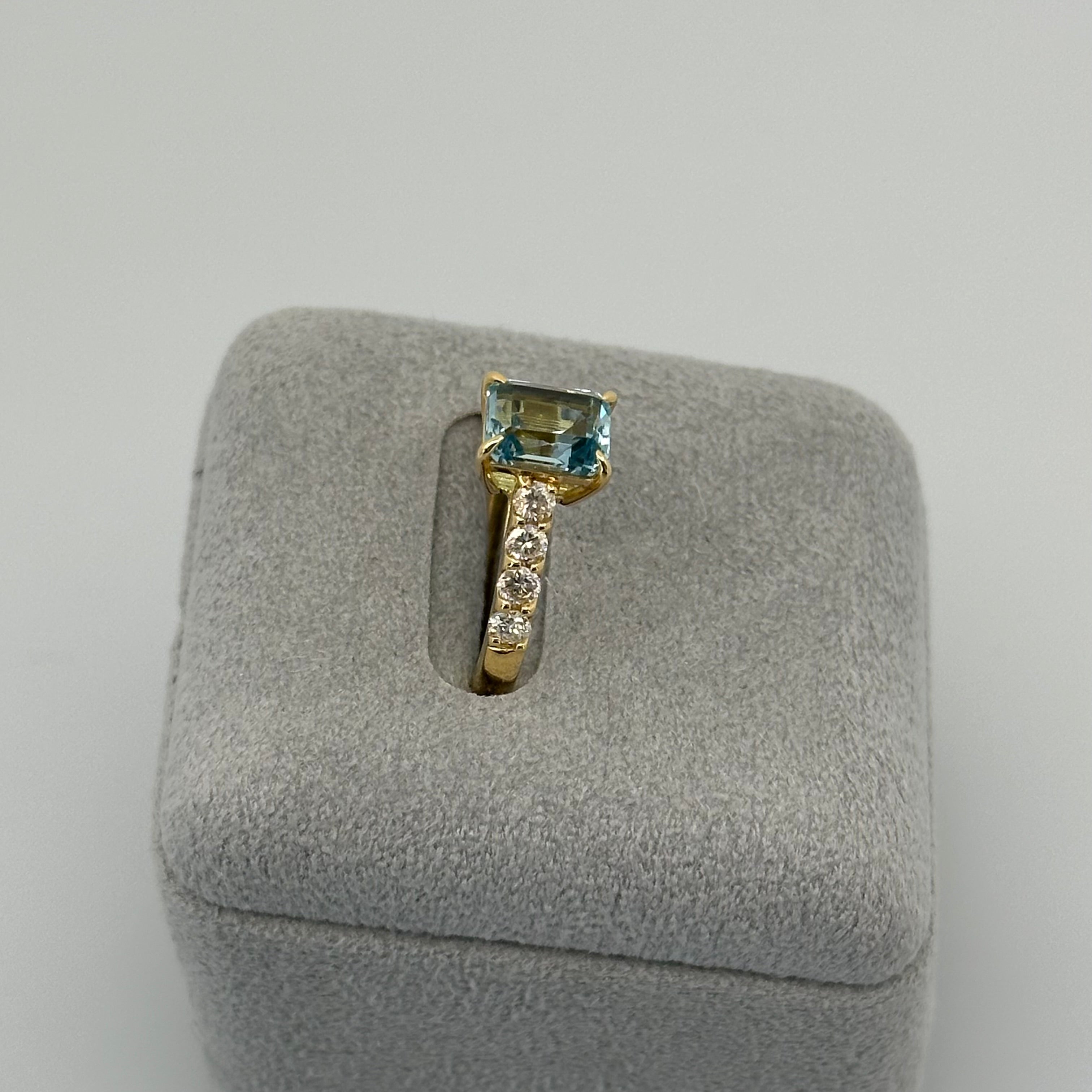 ［一点物/ソワレ］リング アクアマリン 1.3ct前後 SQ PT K18YG