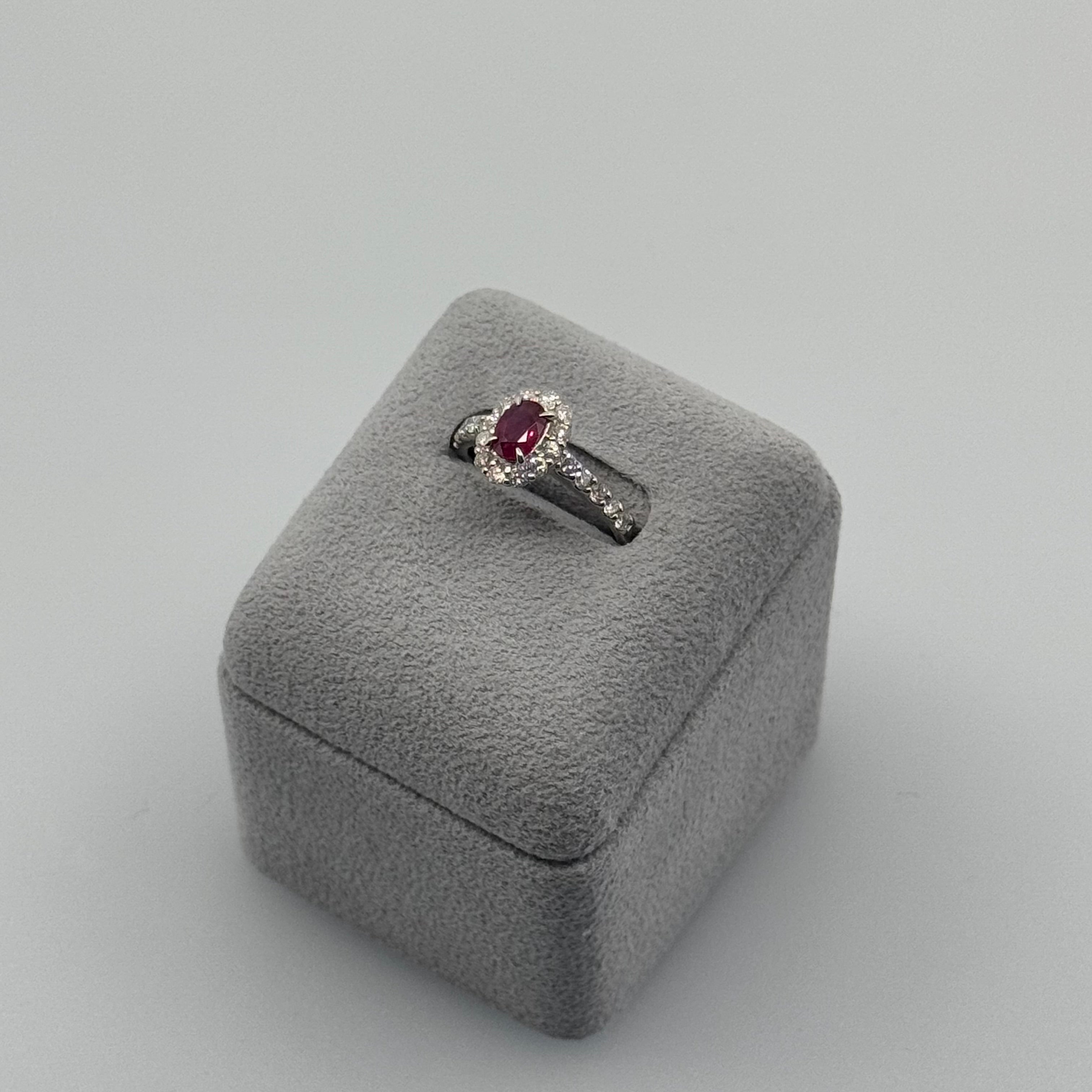 ［一点物］リング ルビー 0.7ct OV PT