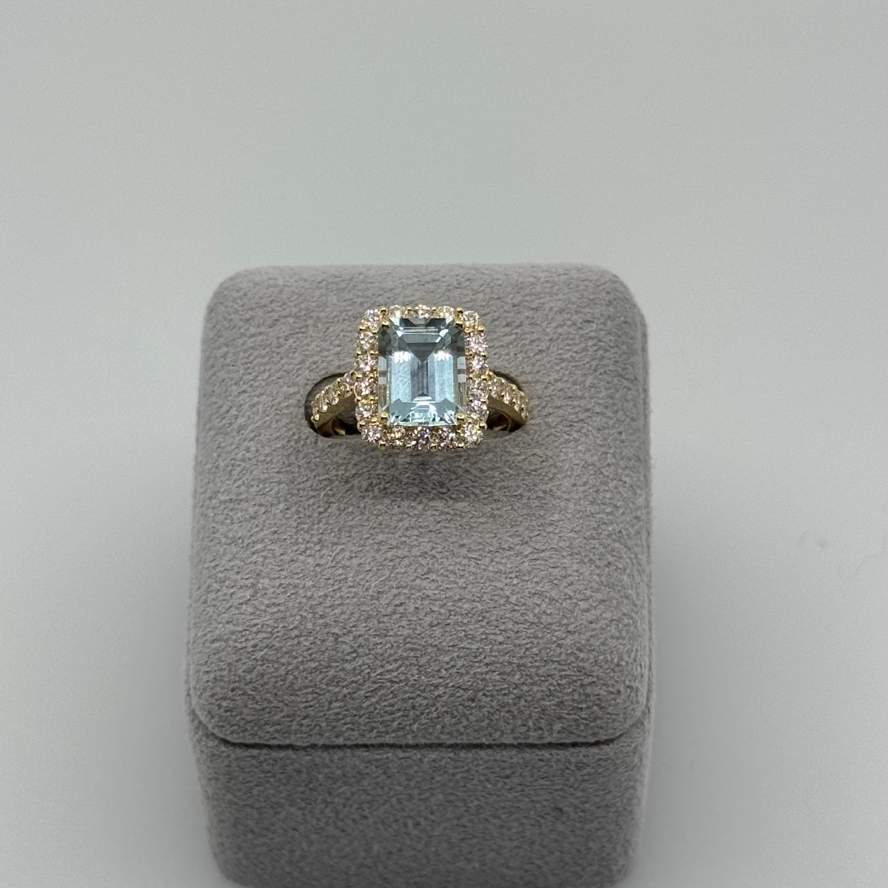 ［湖のドレス］リング アクアマリン