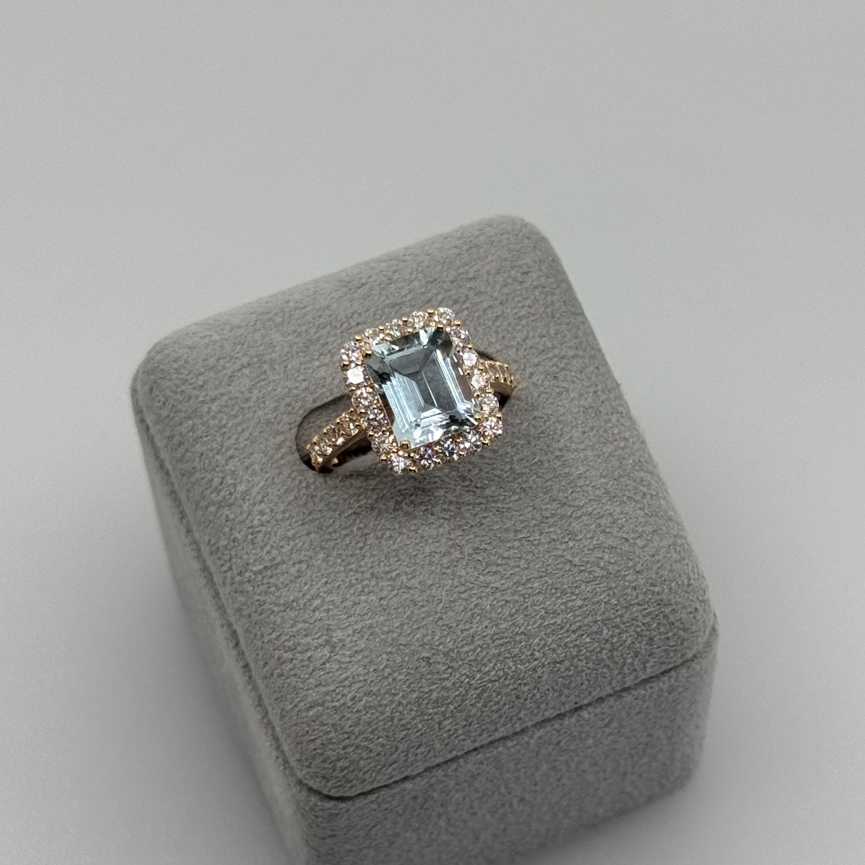 ［湖のドレス］リング アクアマリン